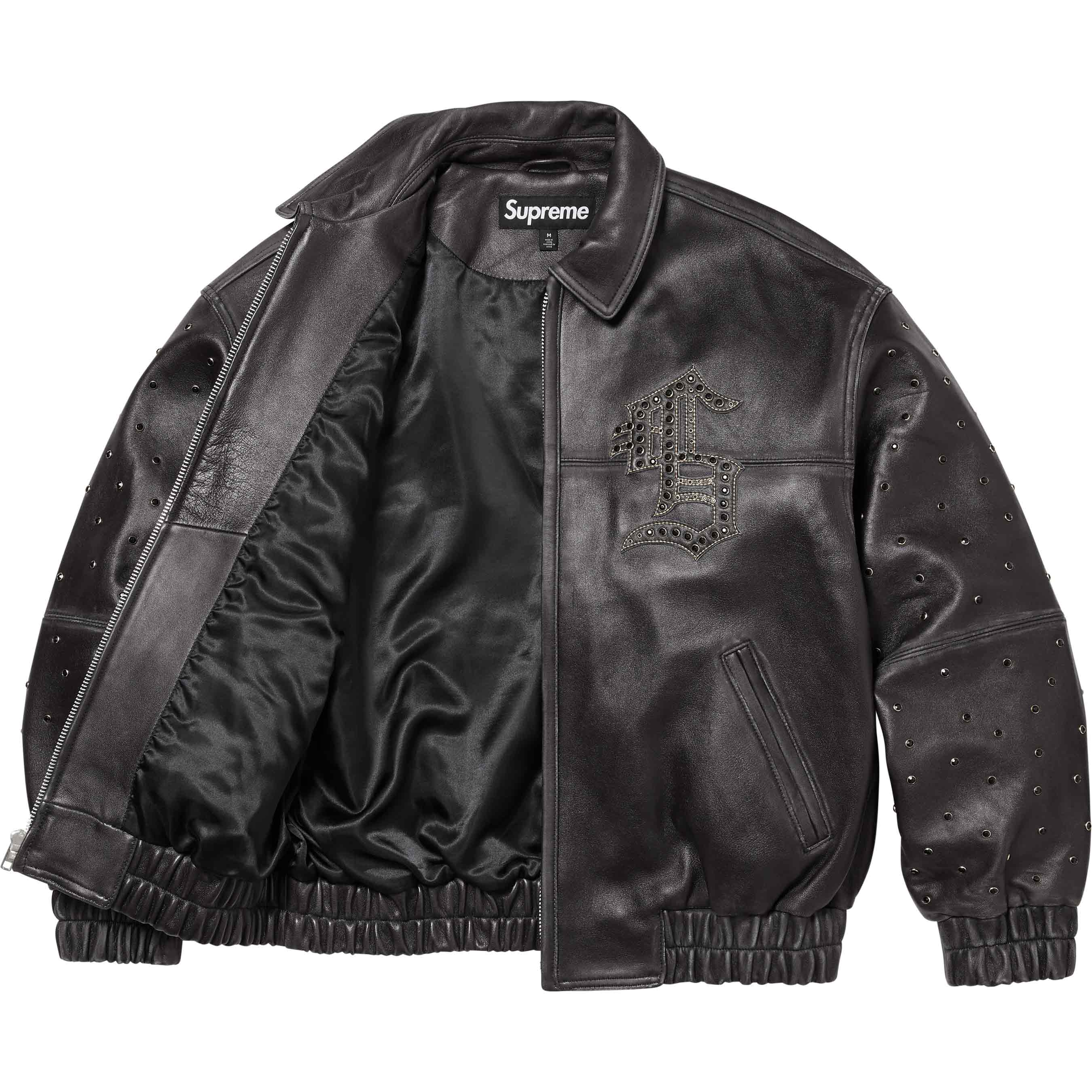 Gem Studded Leather Jacket