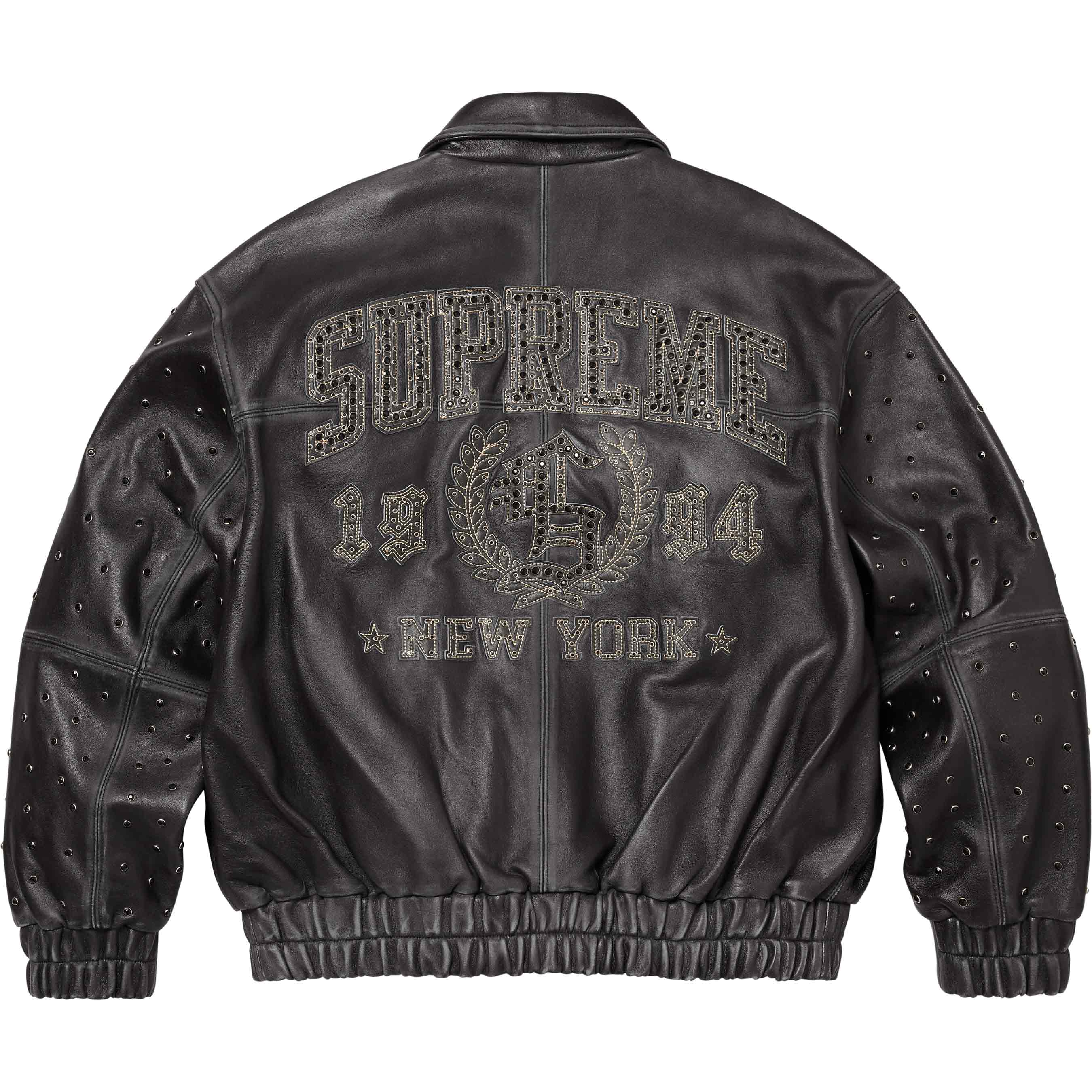 Gem Studded Leather Jacket