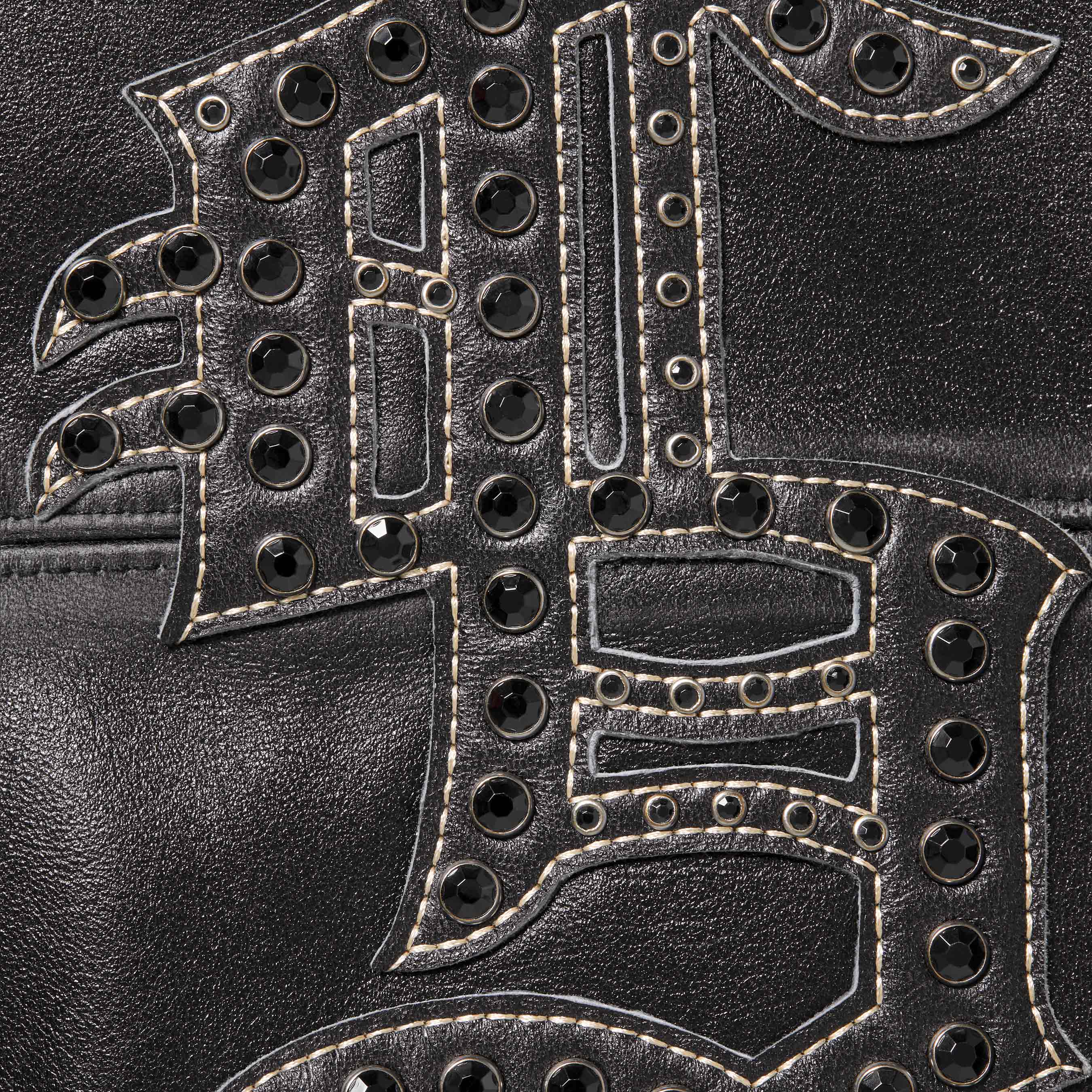 Gem Studded Leather Jacket