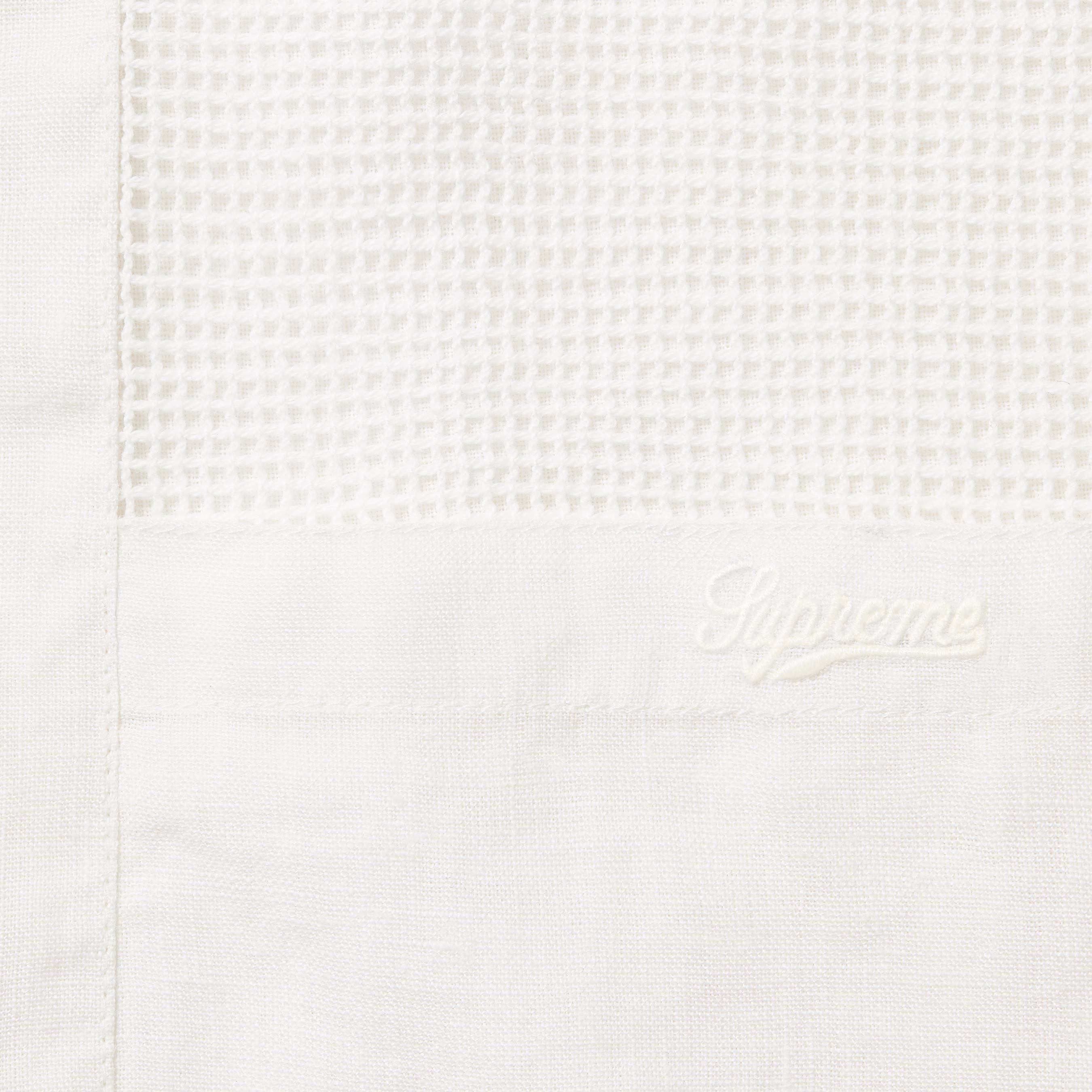 Mesh Panel Linen S/S Shirt