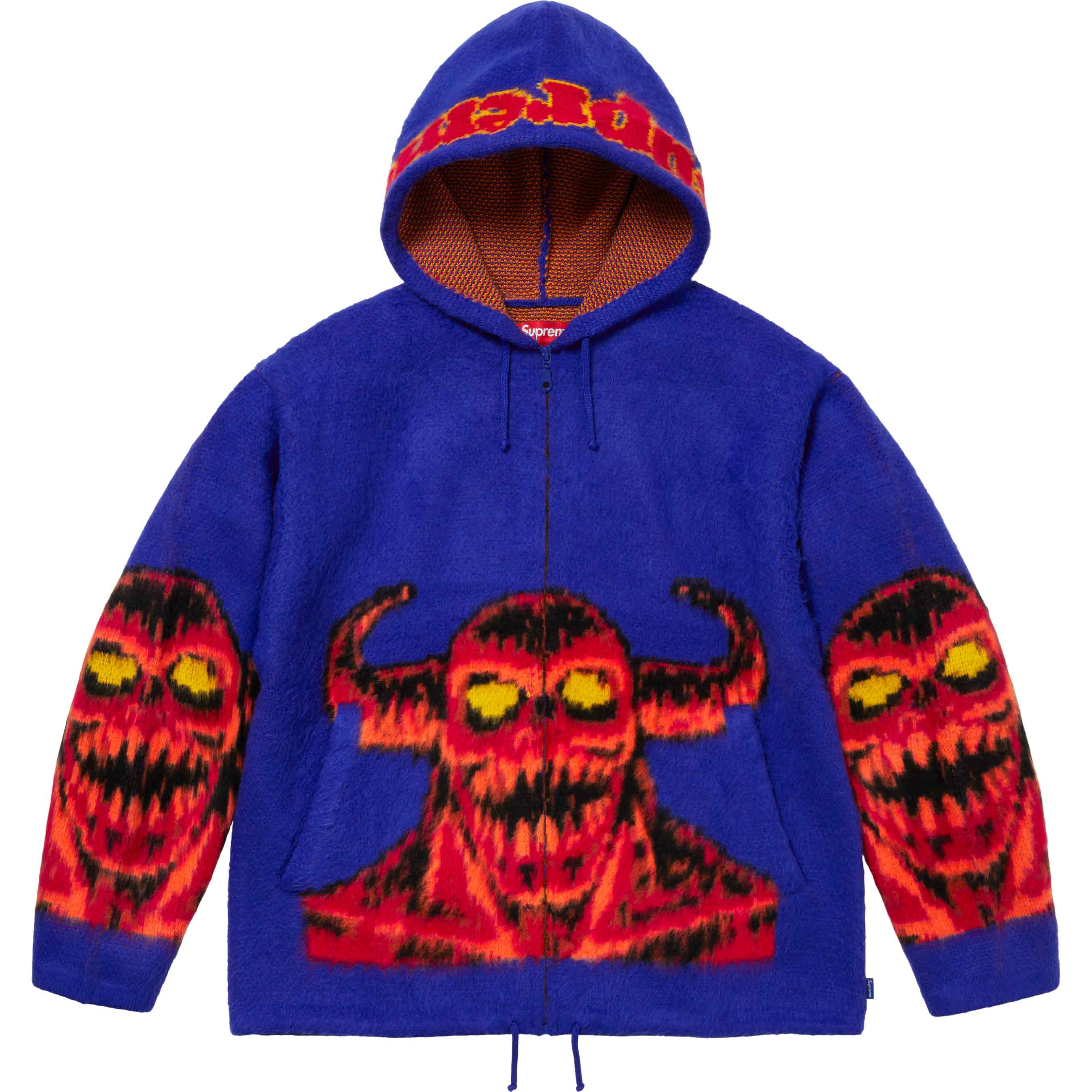 Supreme/Toy Machine Zip Up Hooded Sweater