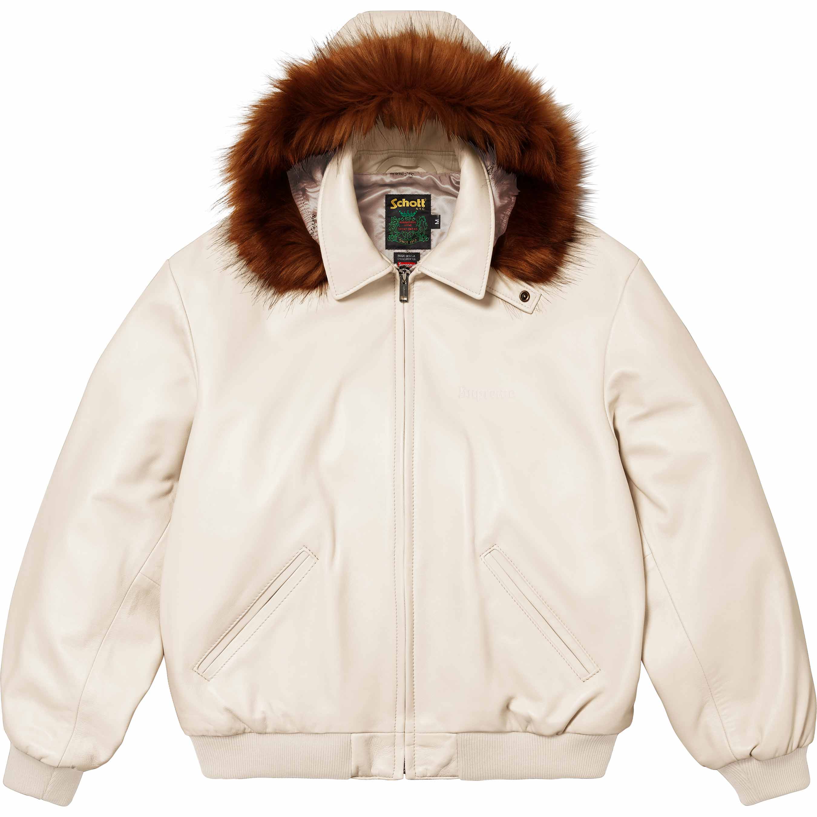 Supreme®/Schott® Hooded Leather Bomber Jacket