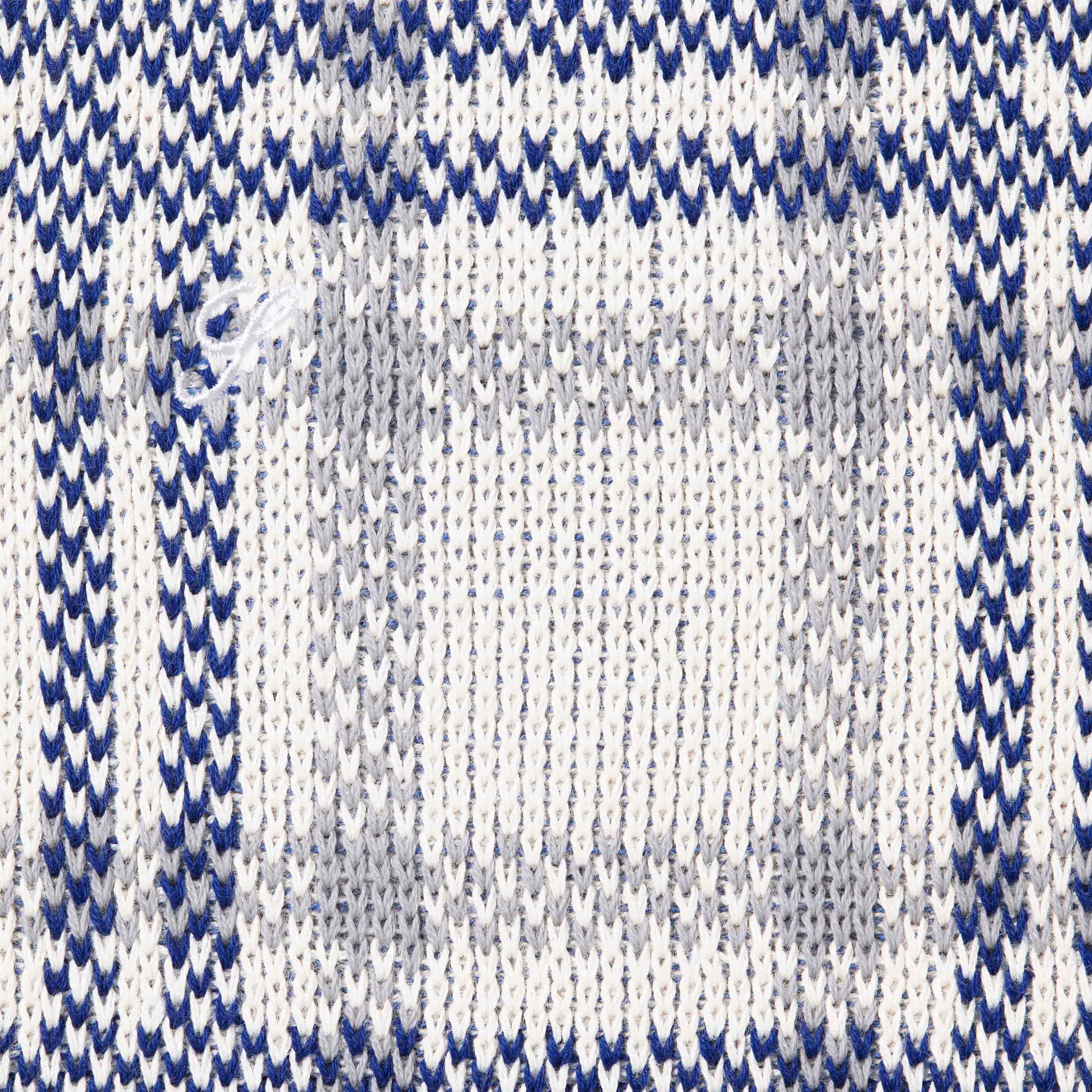 Plaid Knit S/S Polo