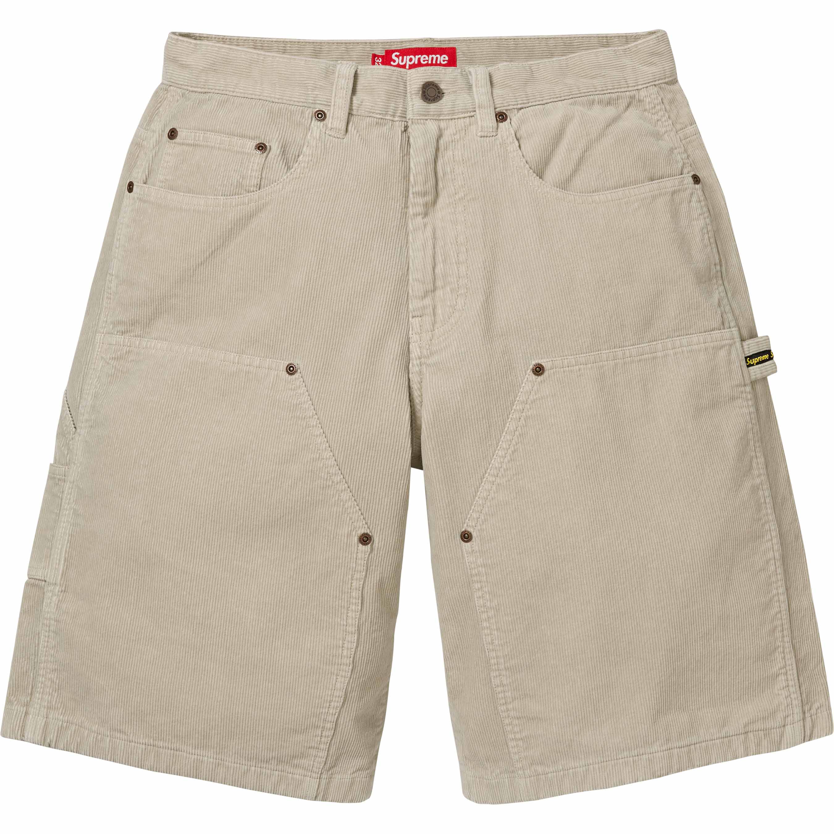 Washed Corduroy Double Knee Painter Short