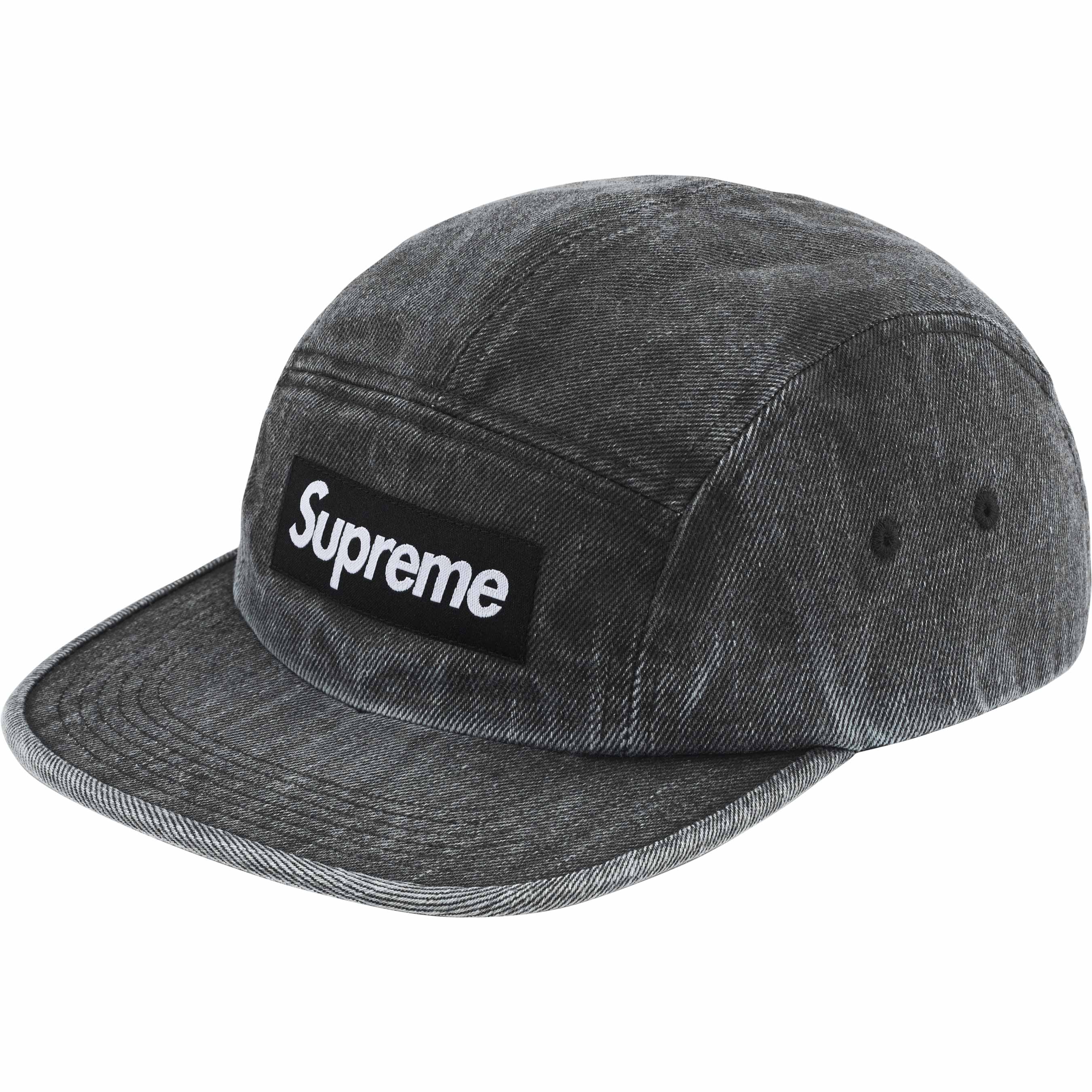 Coated Denim Camp Cap