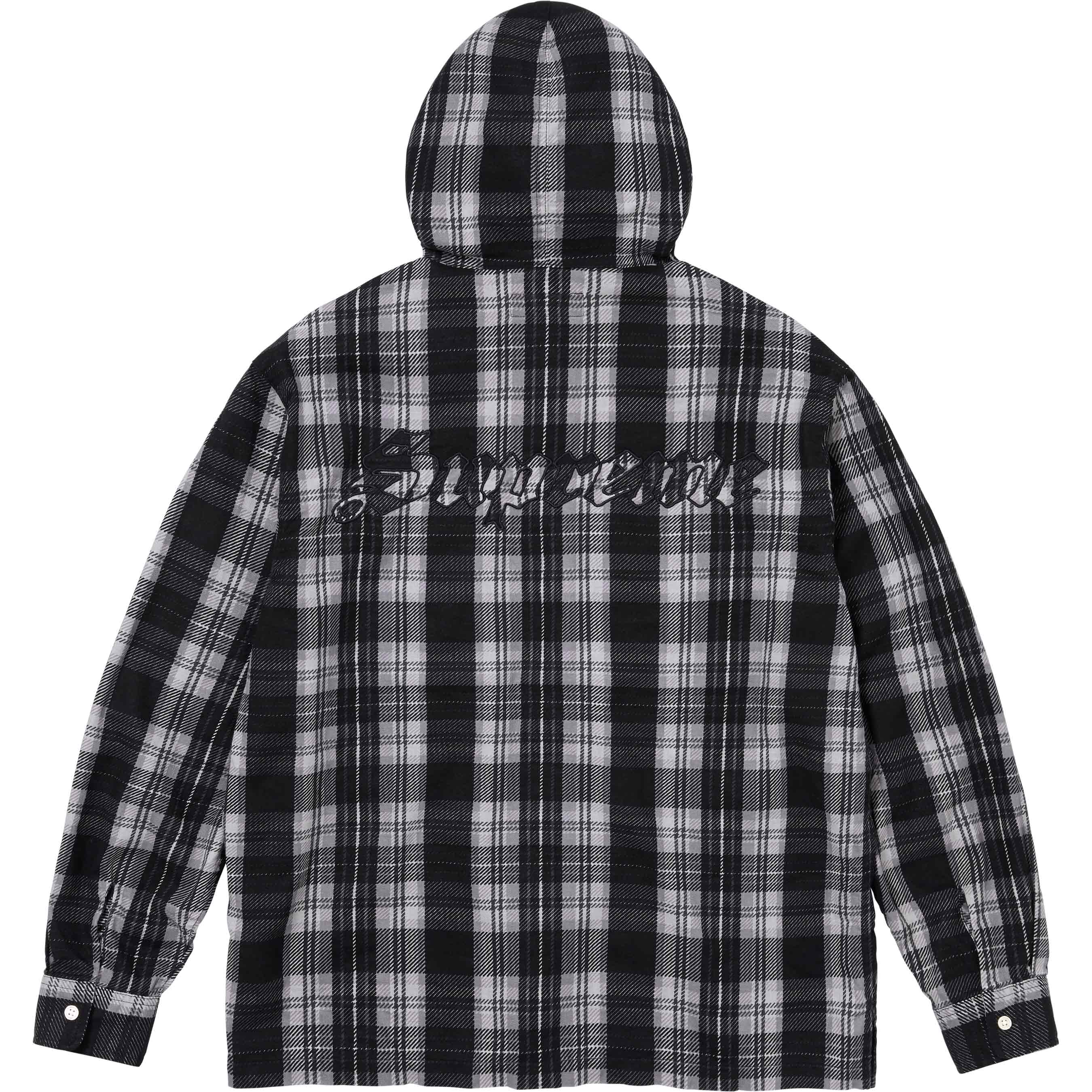 Printed Hooded Flannel Shirt