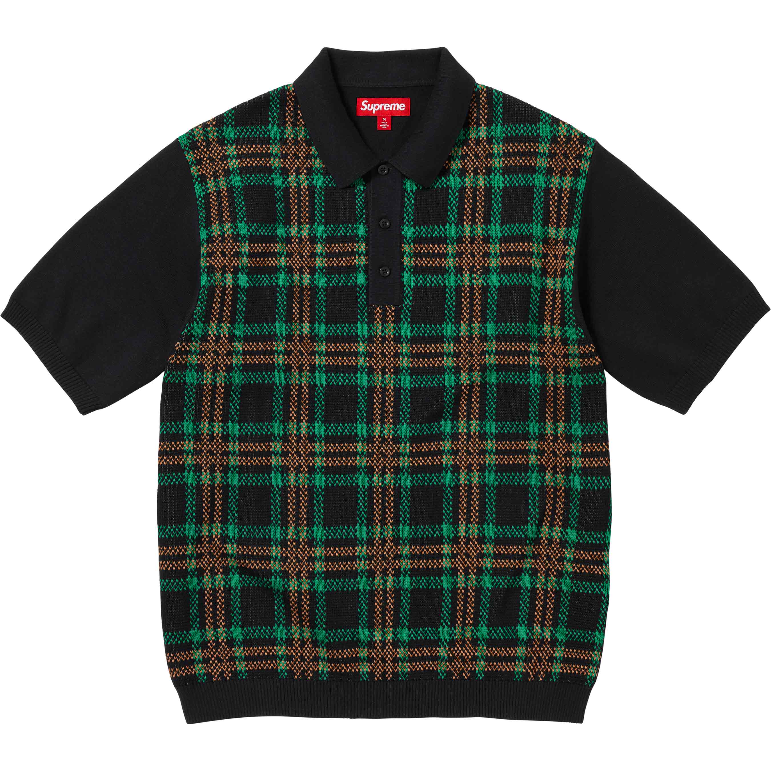 Plaid Knit S/S Polo