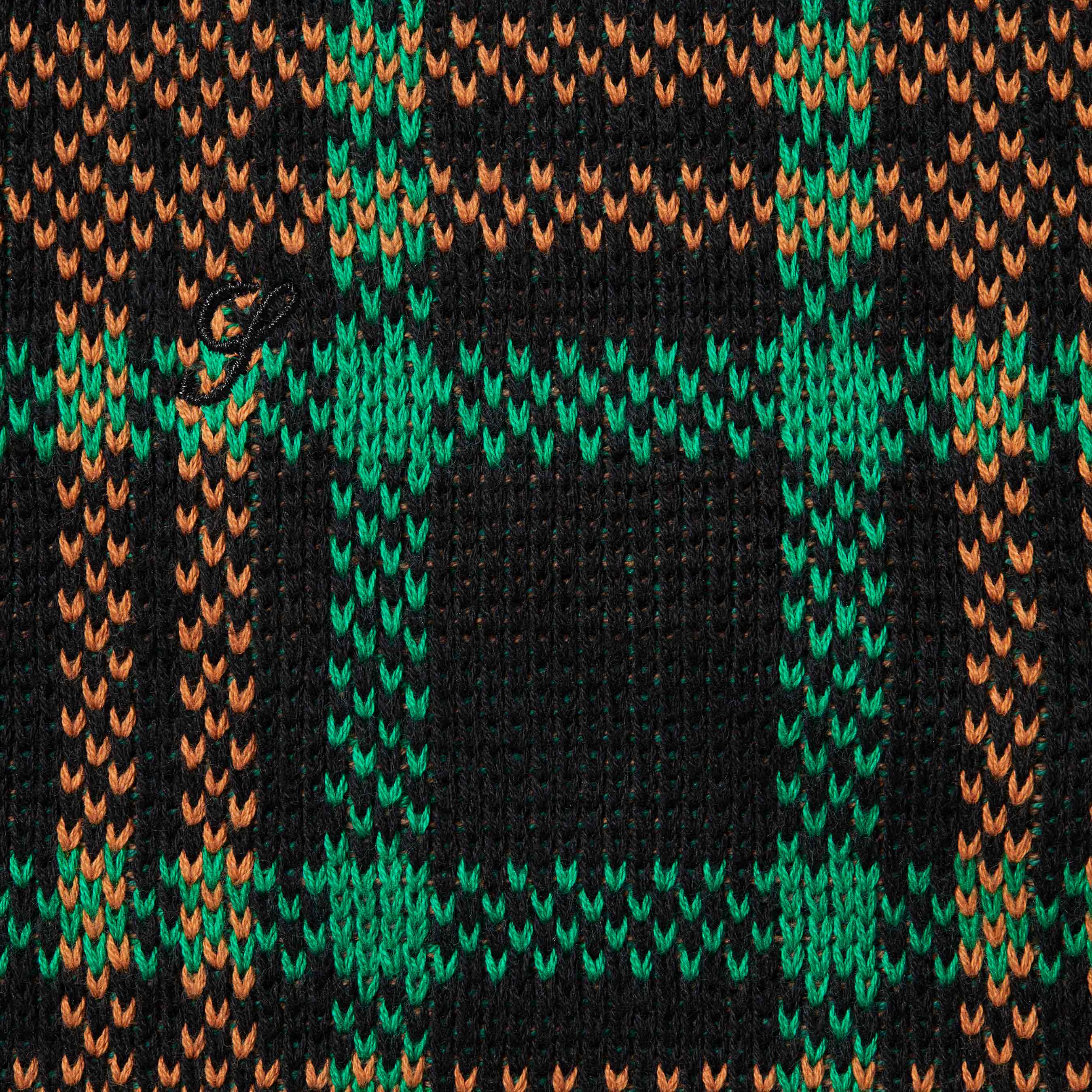 Plaid Knit S/S Polo