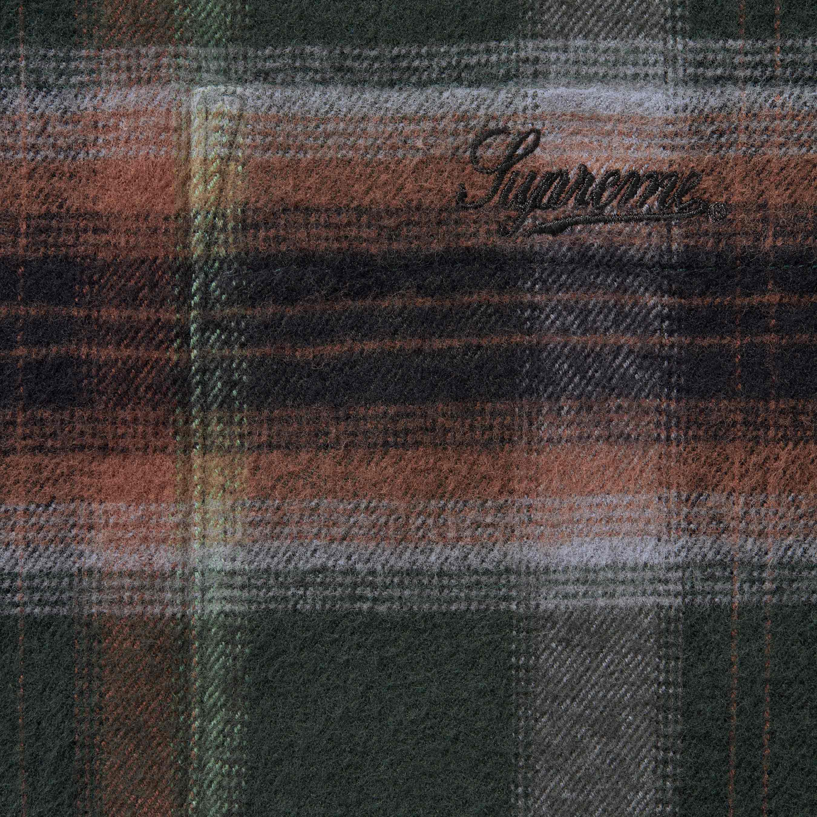 Shadow Plaid Flannel Zip Up Shirt