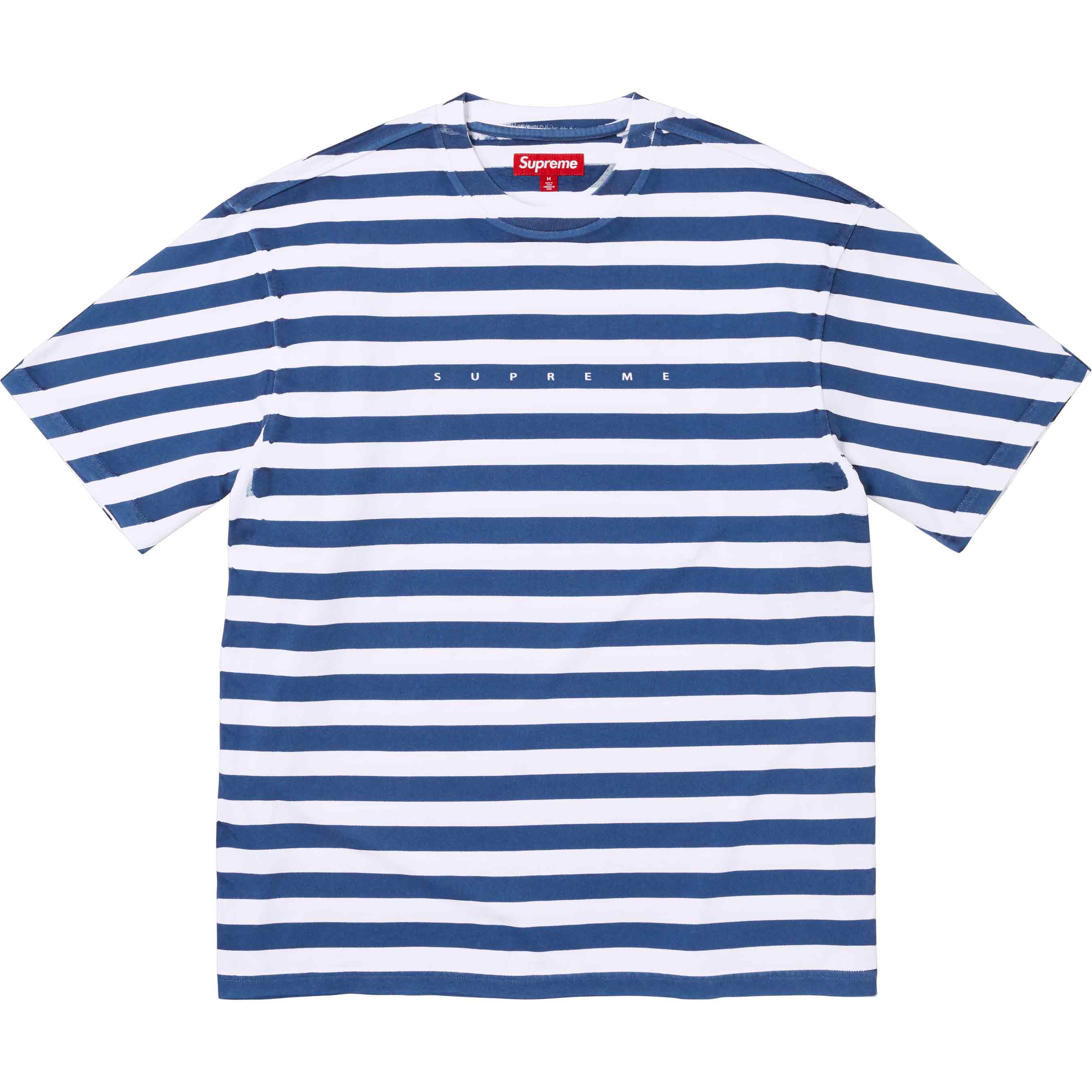 Overprint Stripe S/S Top