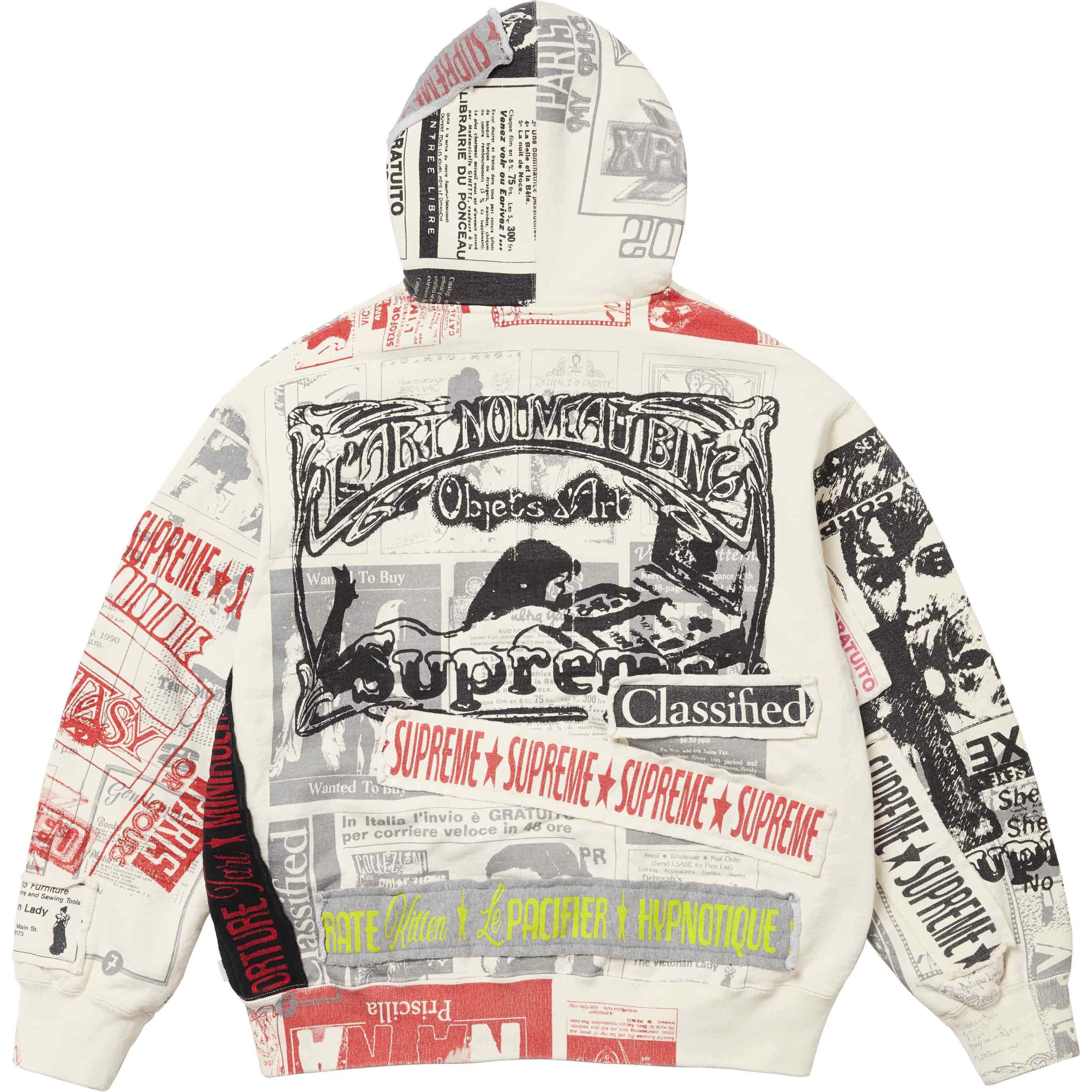 Collage Zip Up Hooded Sweatshirt