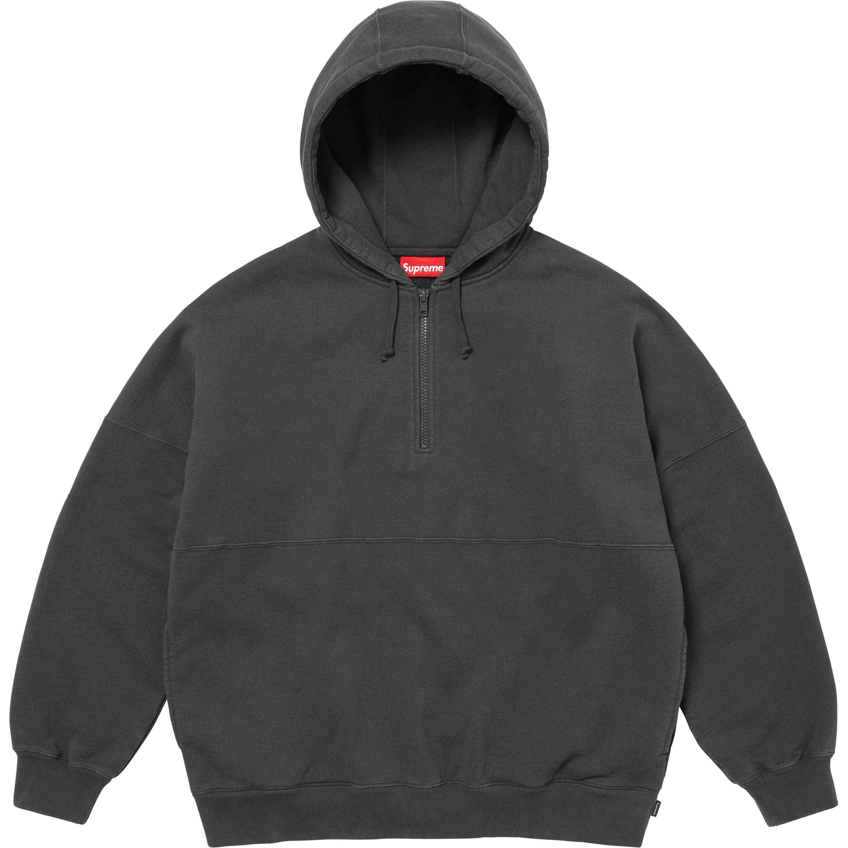 Wrapped Half Zip Hooded Sweatshirt