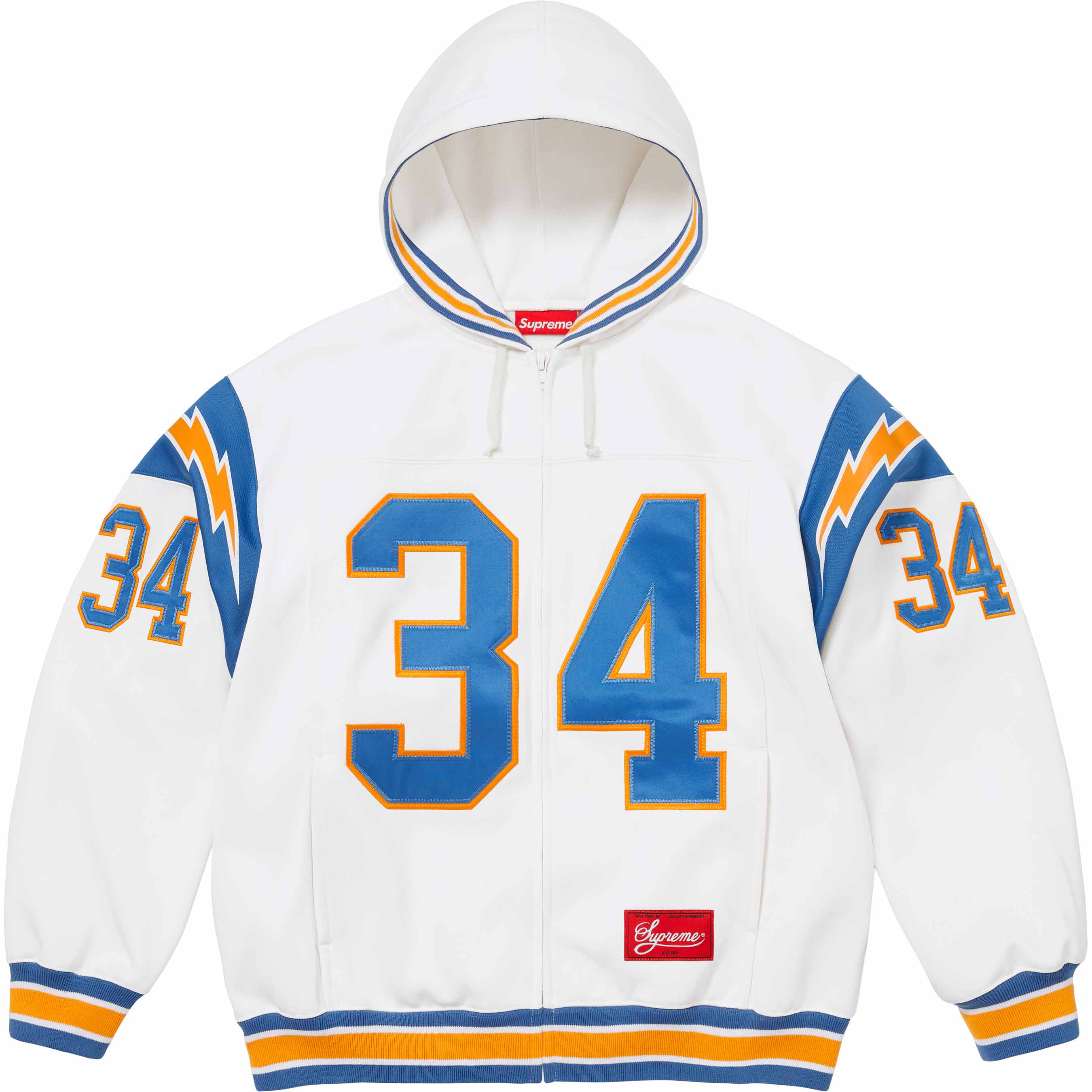 Football Zip Up Hooded Sweatshirt