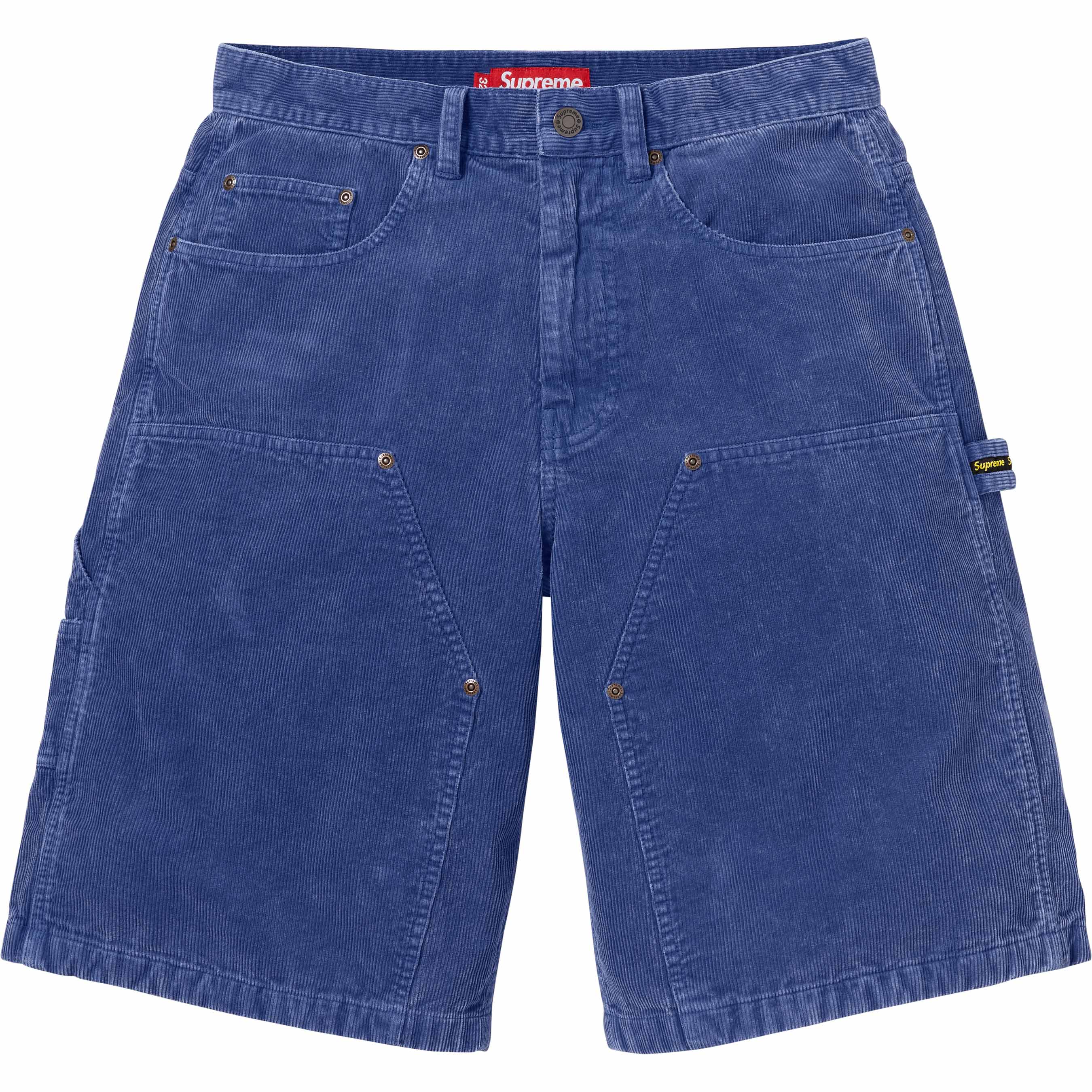 Washed Corduroy Double Knee Painter Short