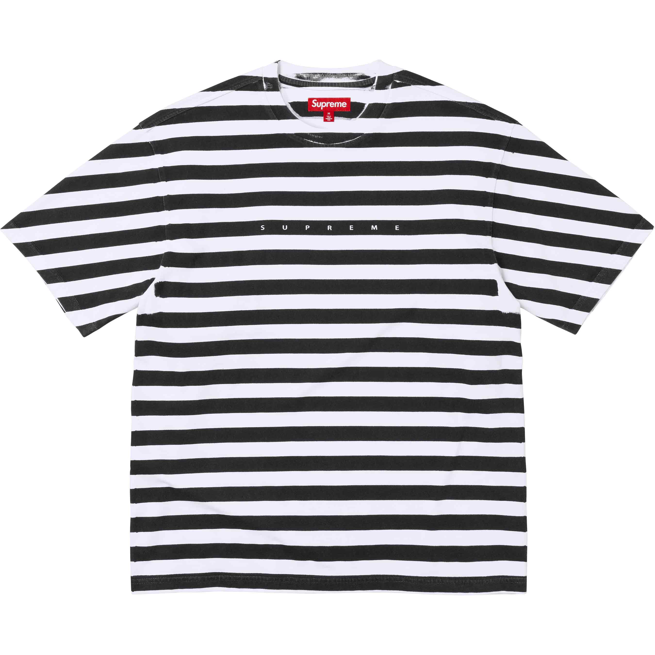 Overprint Stripe S/S Top