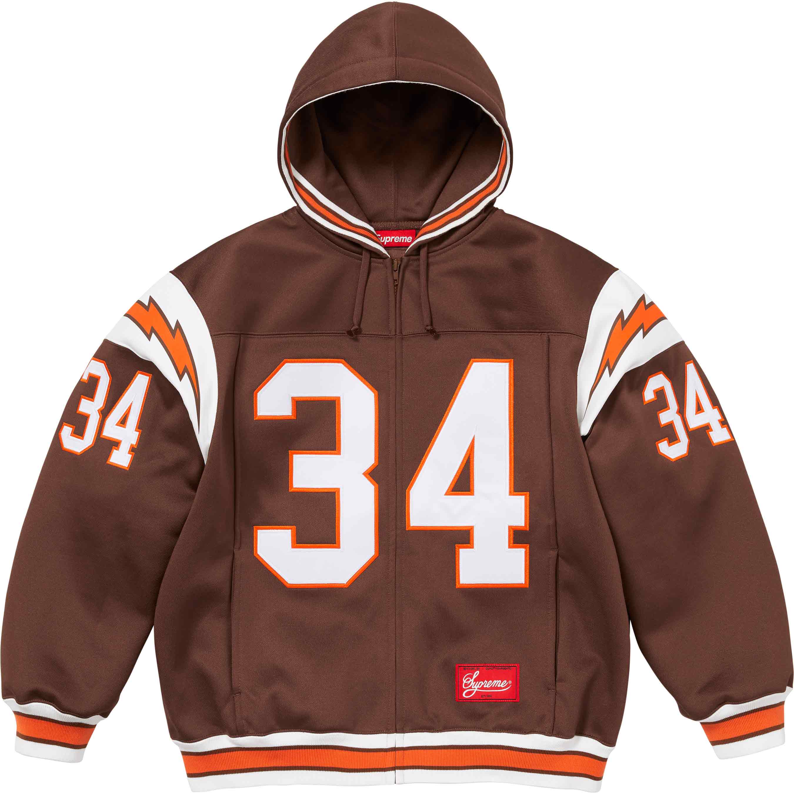 Football Zip Up Hooded Sweatshirt
