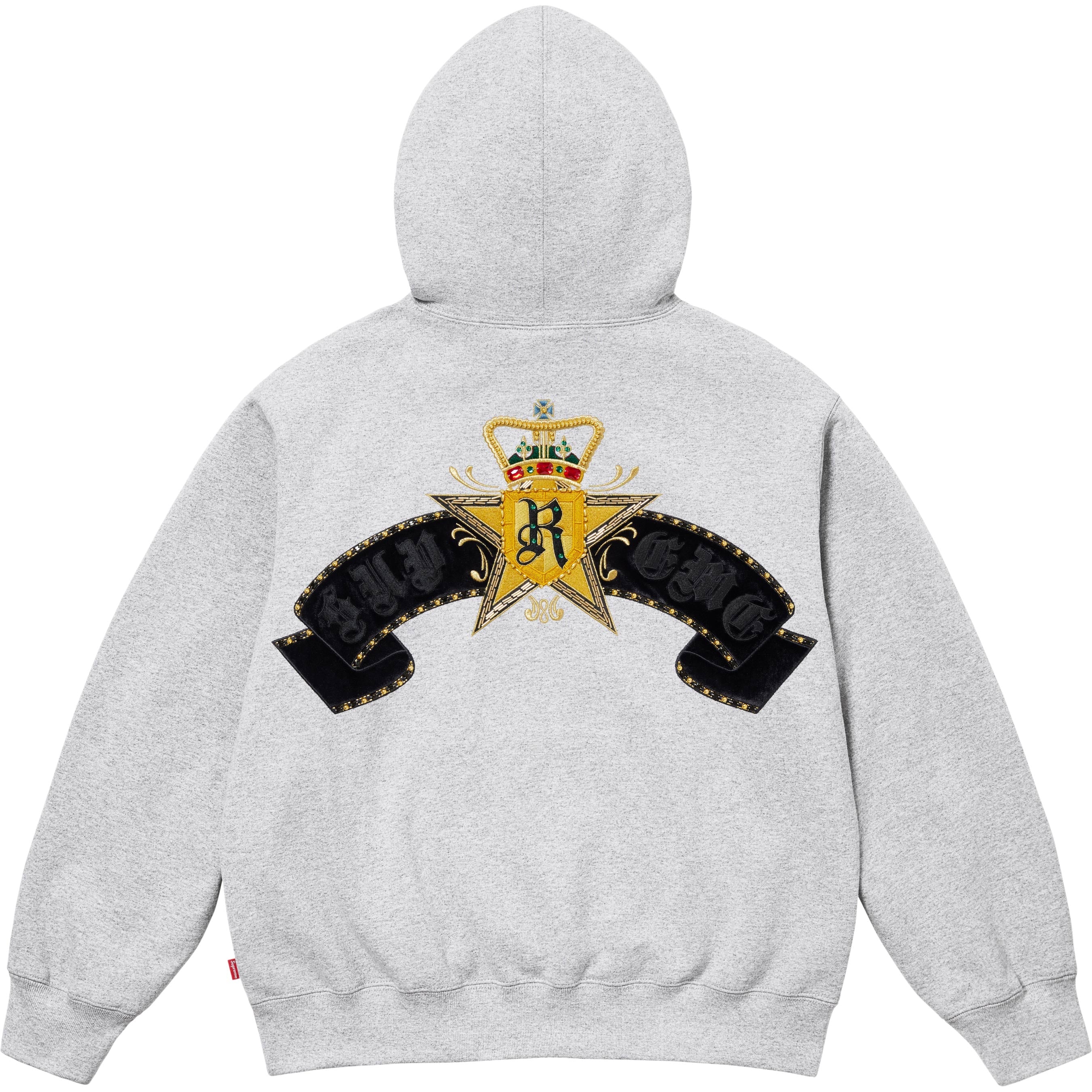 Crest Zip Up Hooded Sweatshirt