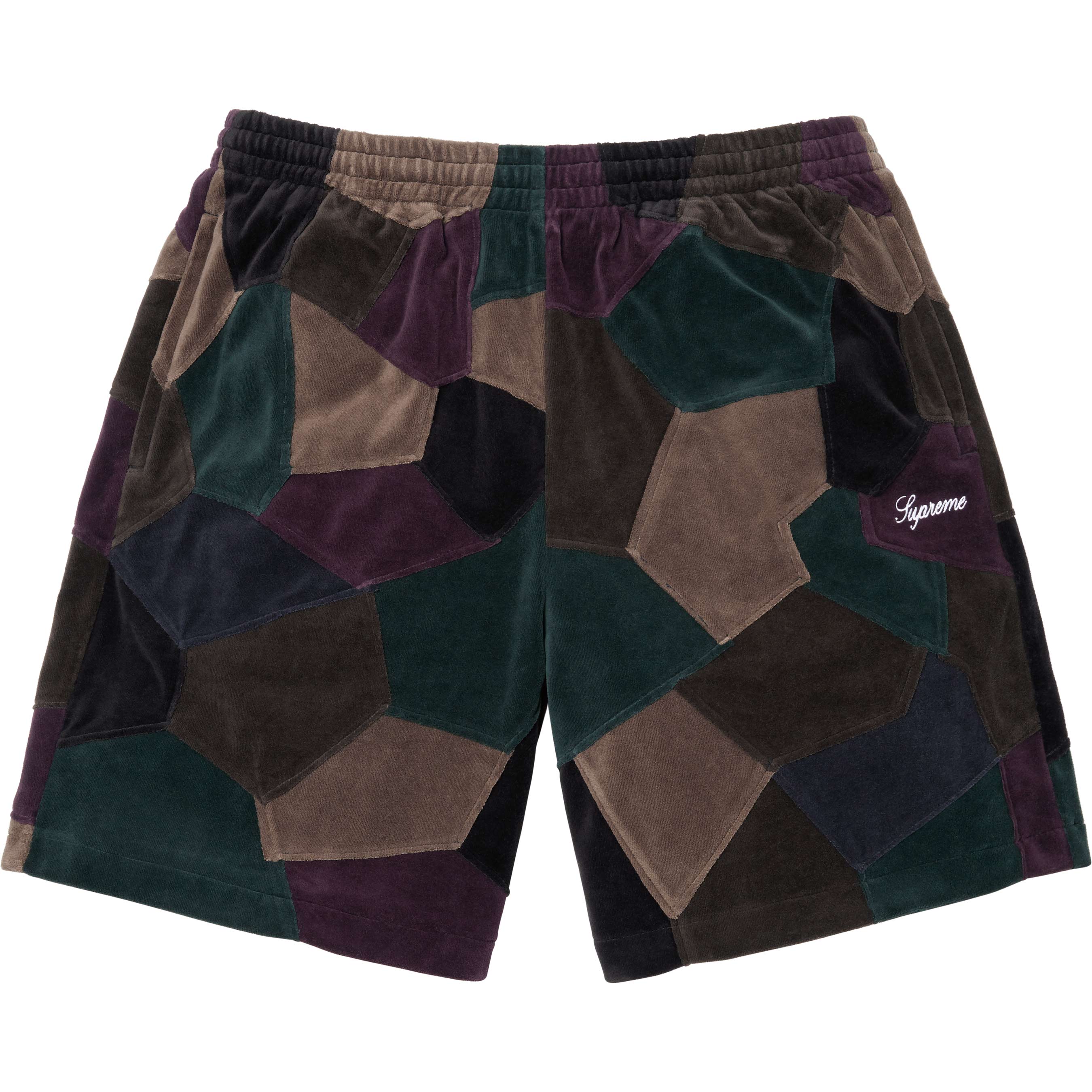 Patchwork Velour Short