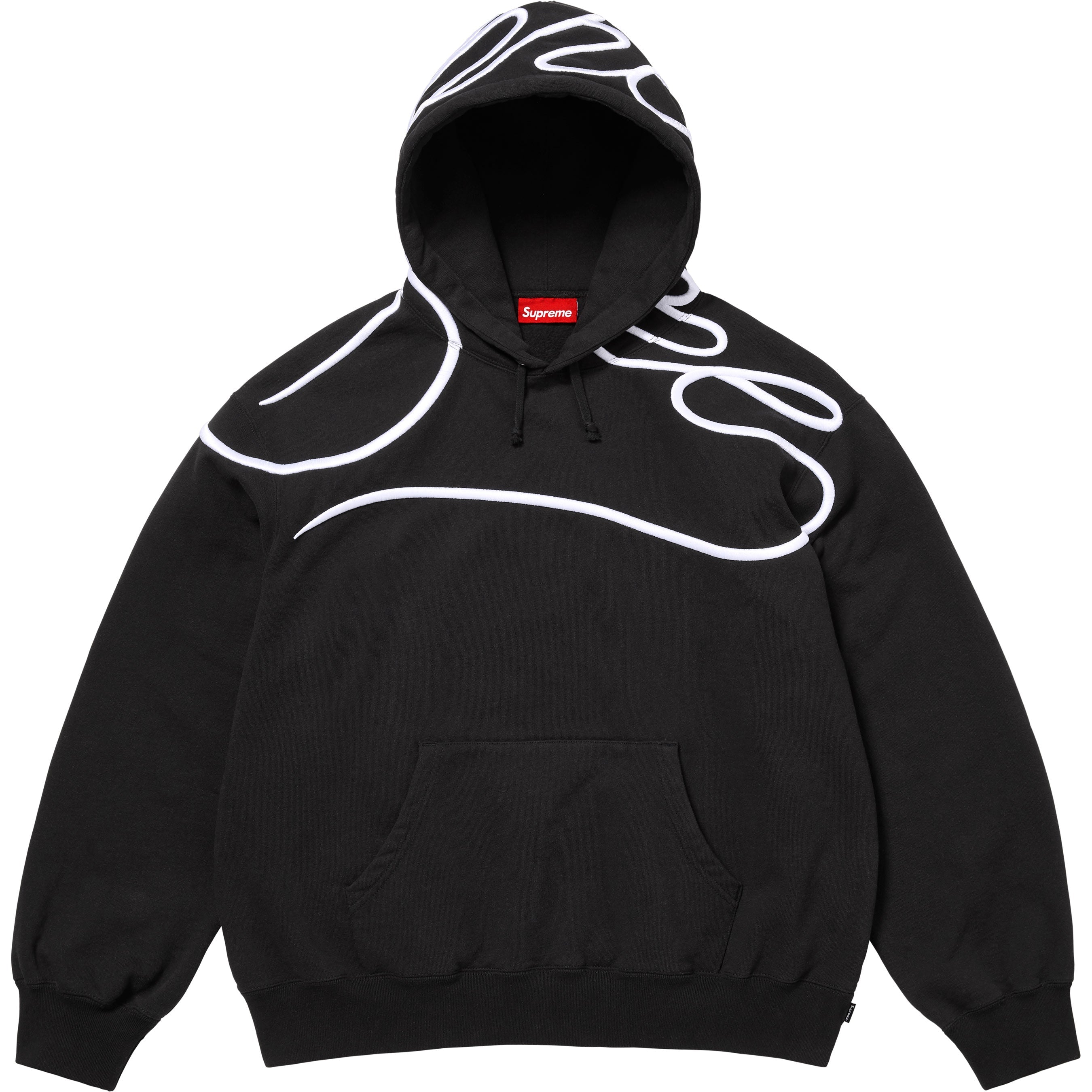 Shoulder Script Hooded Sweatshirt