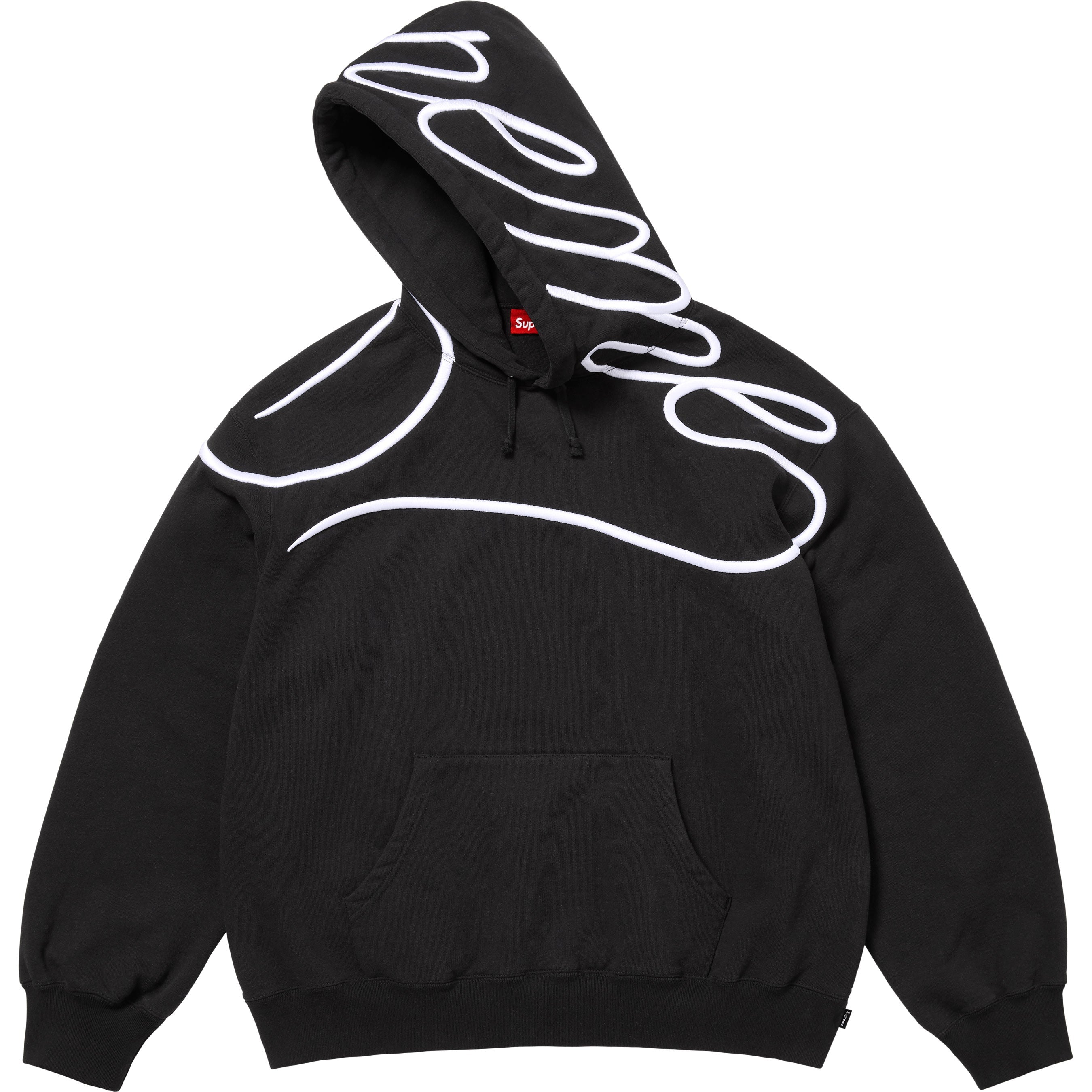 Shoulder Script Hooded Sweatshirt