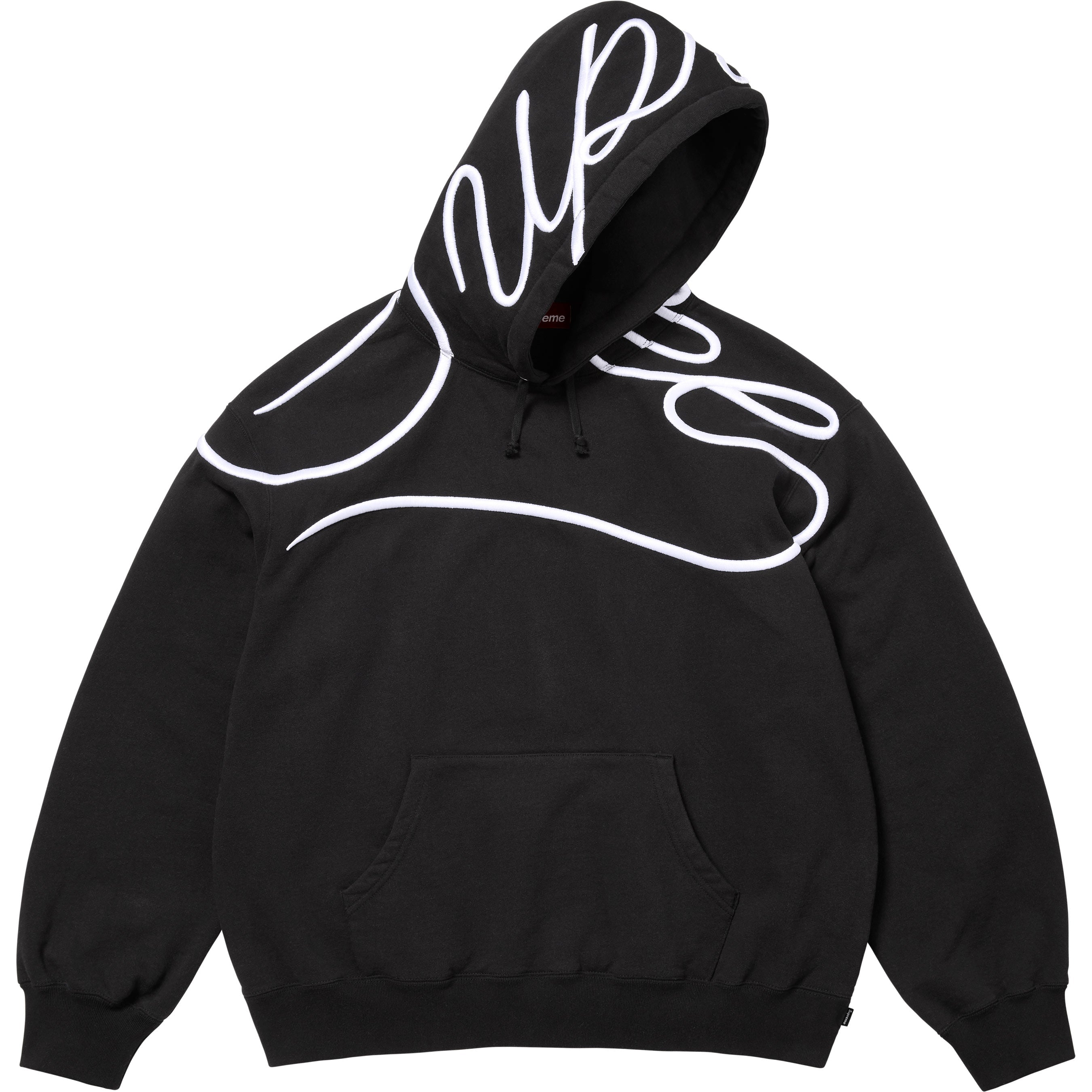 Shoulder Script Hooded Sweatshirt