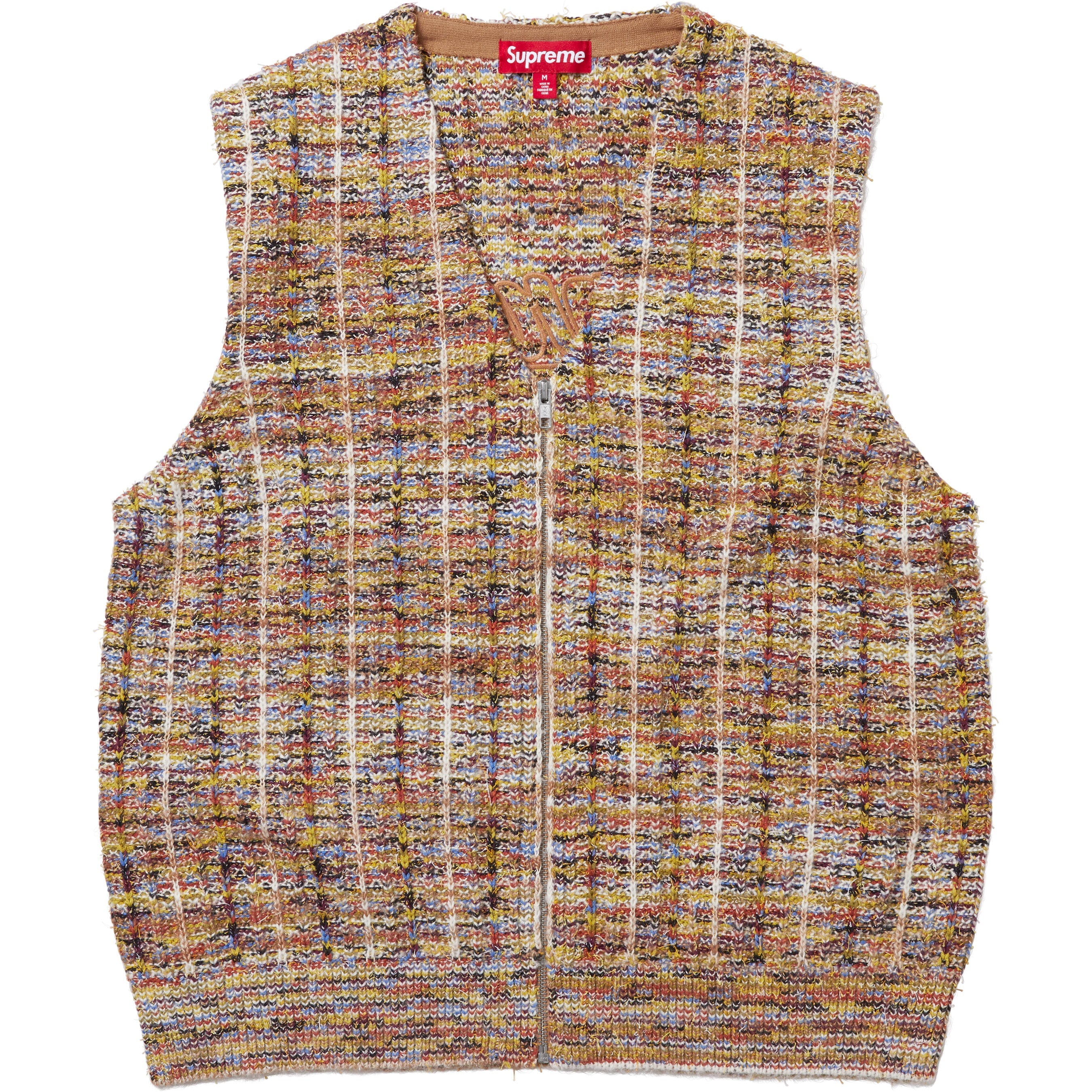 Speckled Zip Up Sweater Vest