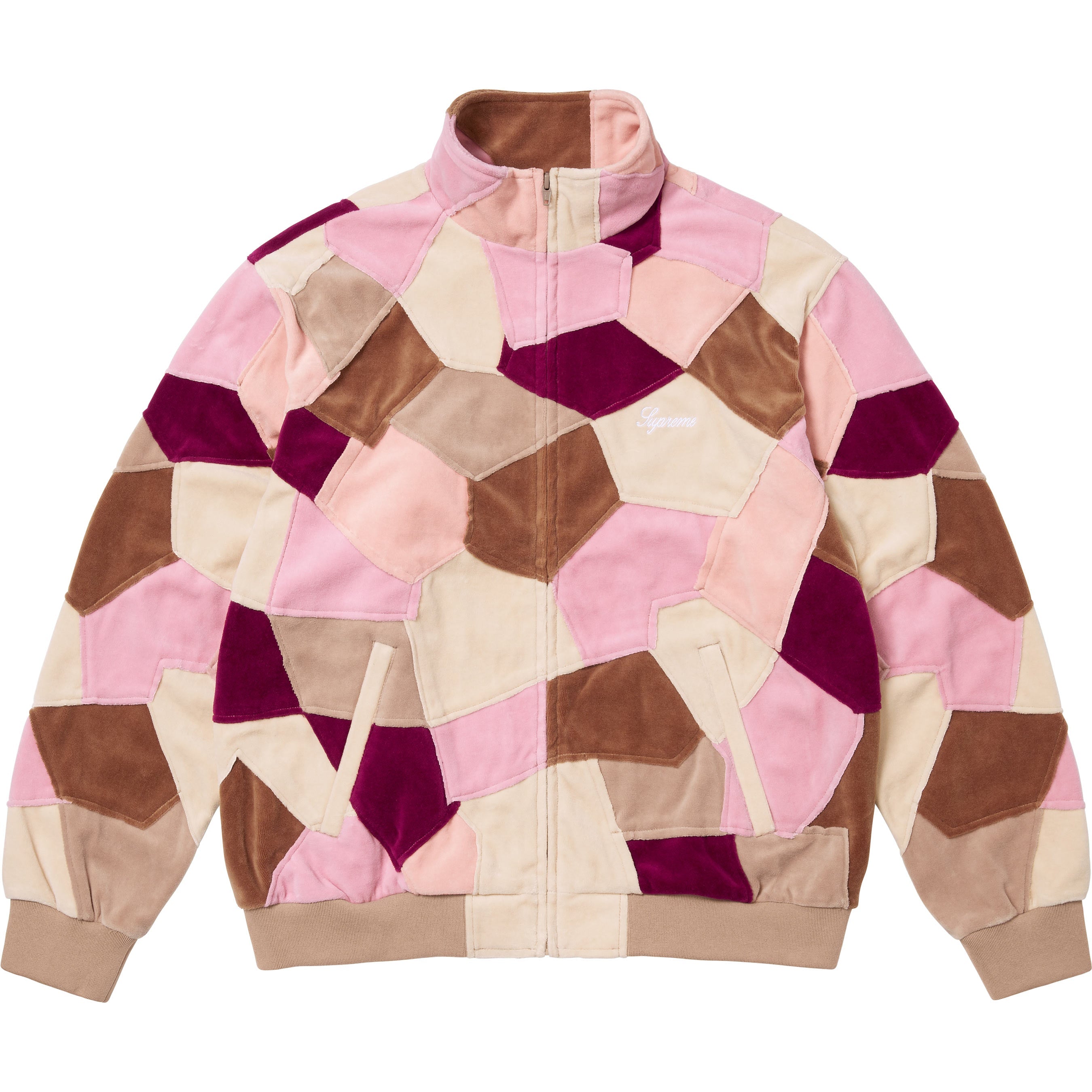 Patchwork Velour Track Jacket
