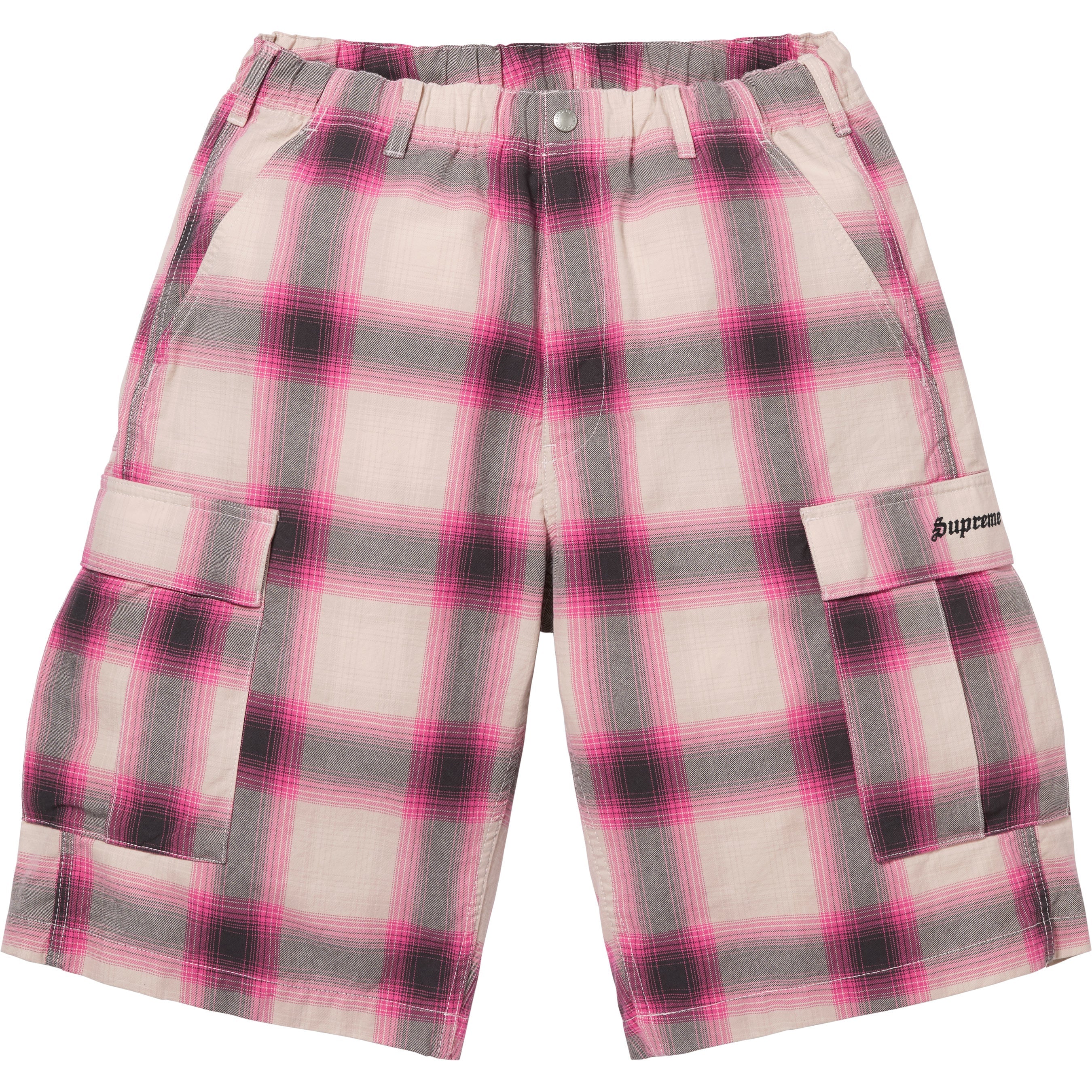 Shadow Plaid Cargo Short
