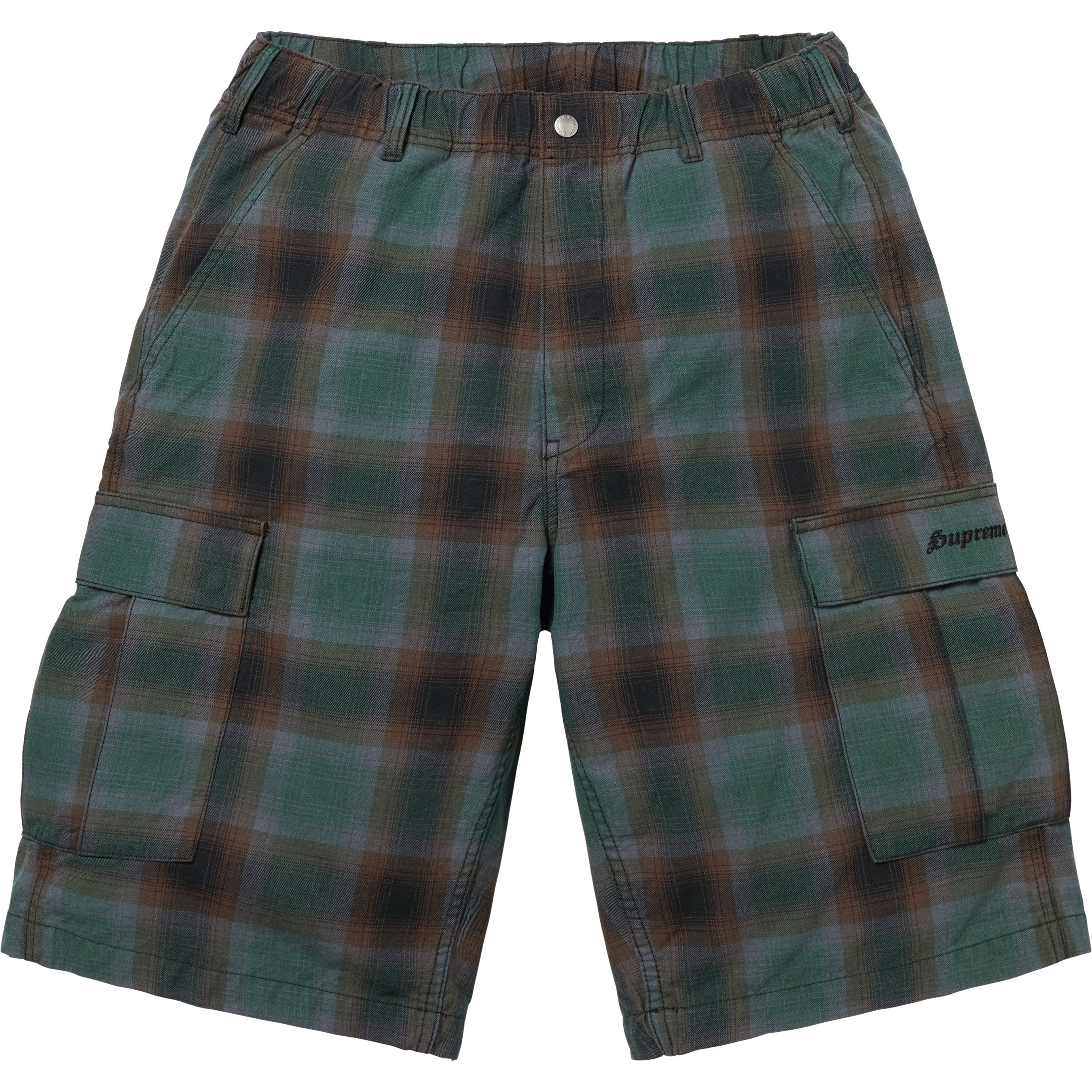 Shadow Plaid Cargo Short