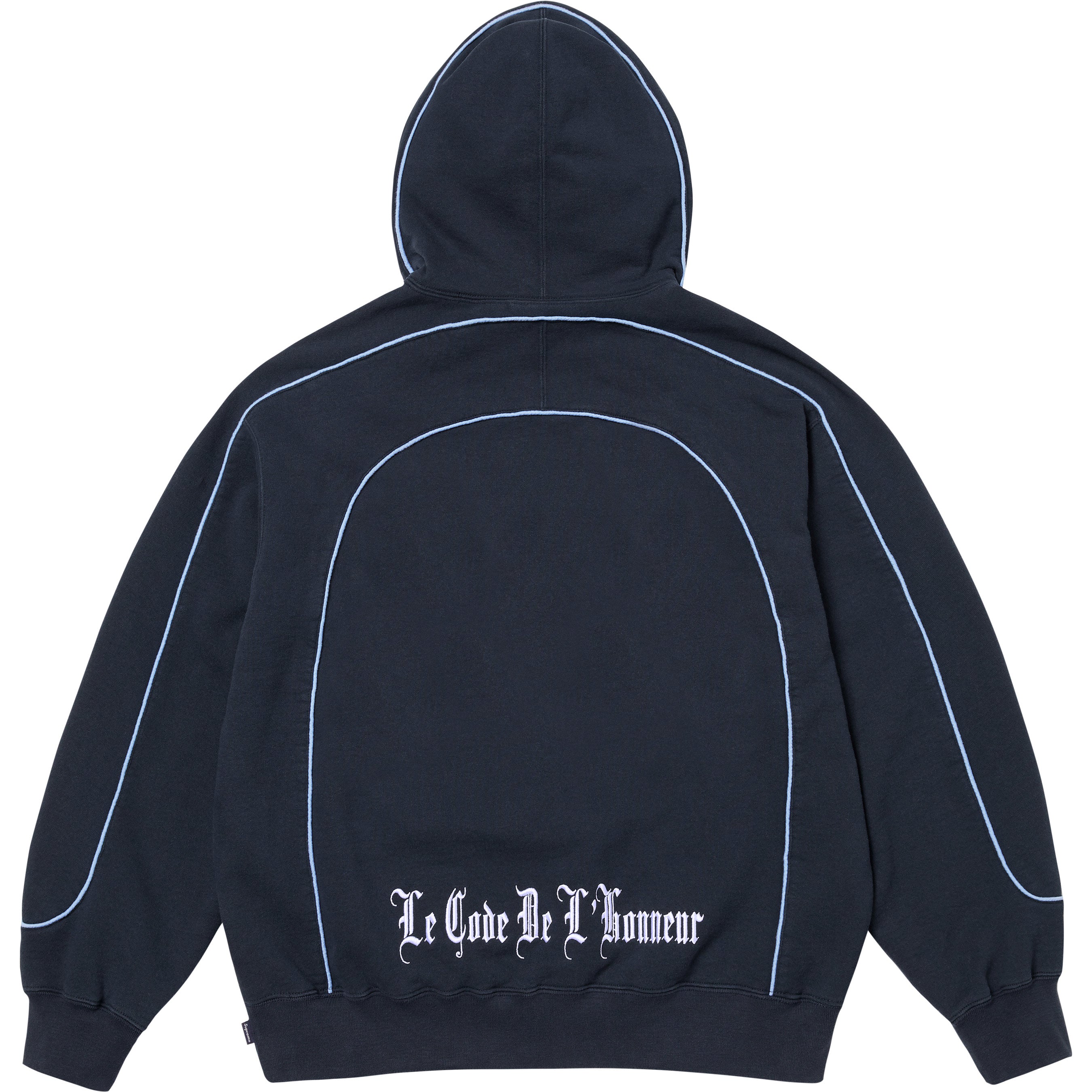 Curve Piping Hooded Sweatshirt