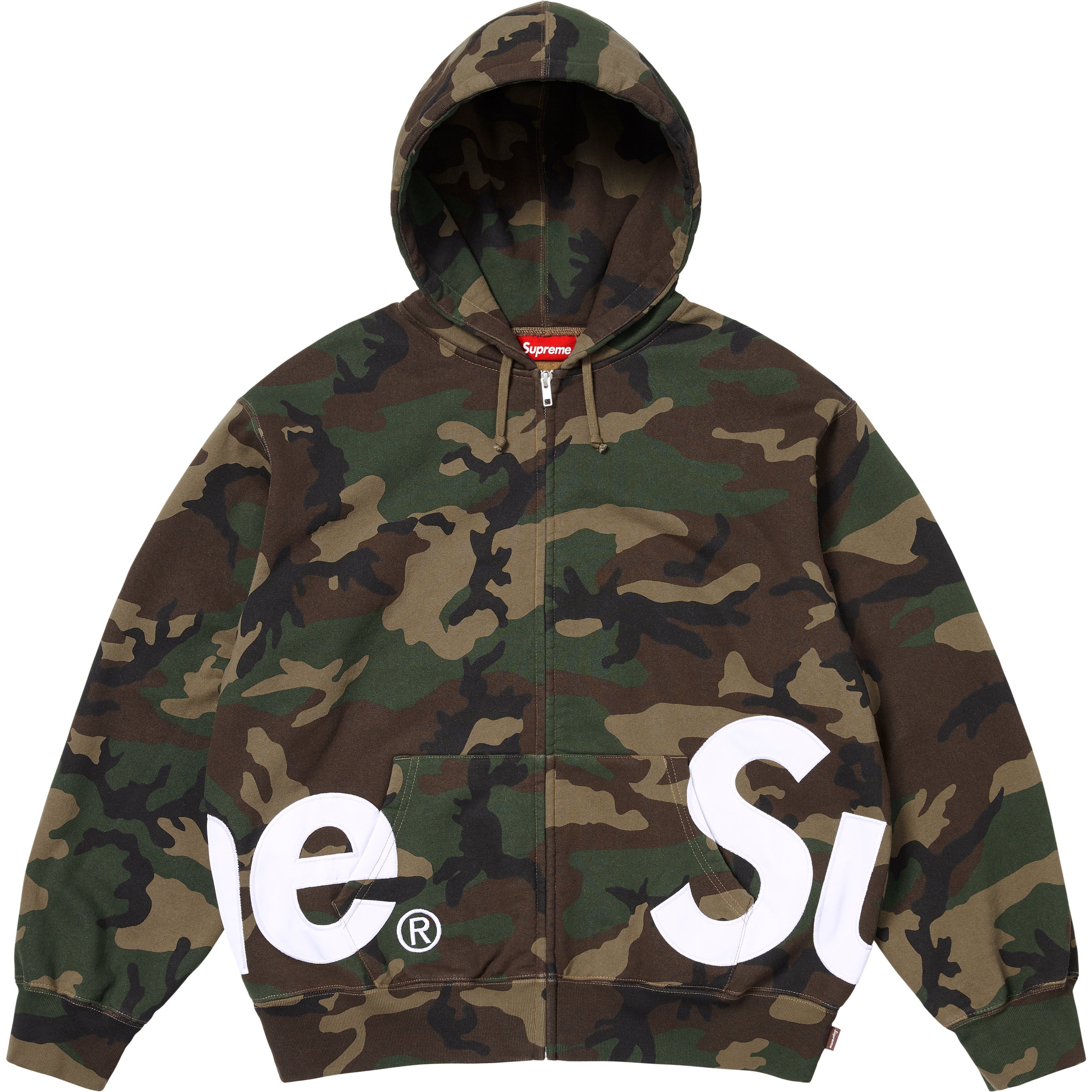 Big Logo Zip Up Hooded Sweatshirt
