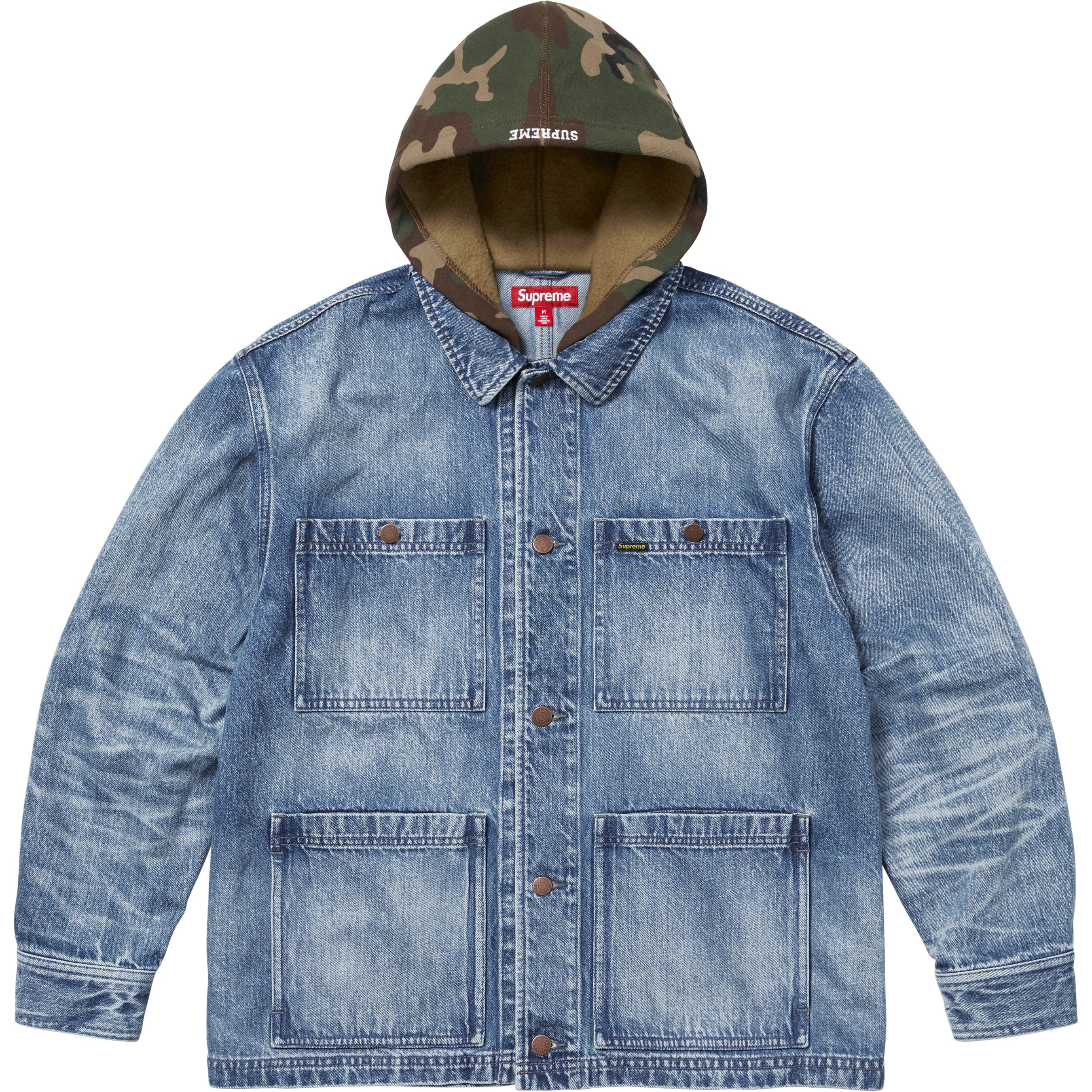 Worn Hooded Chore Coat