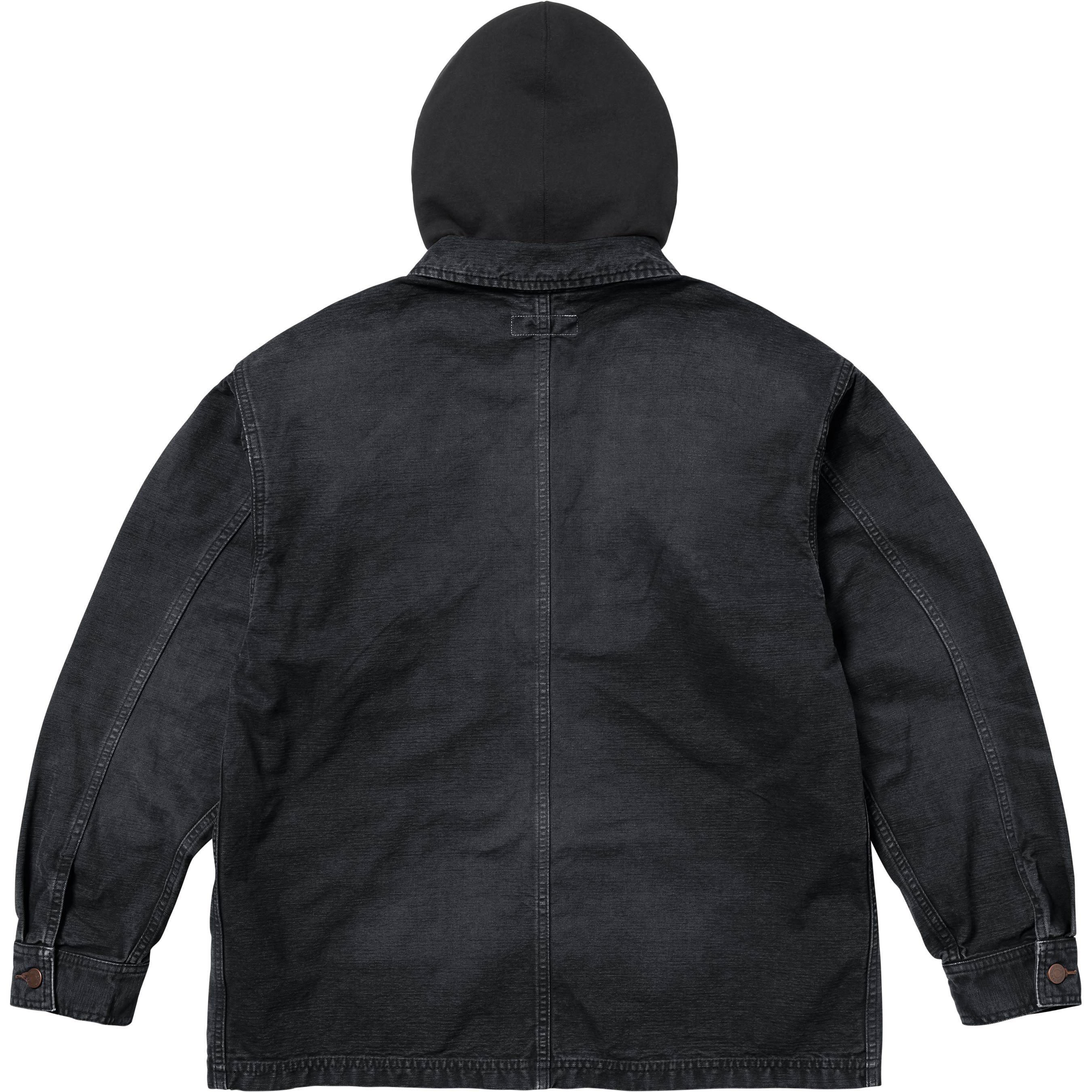 Worn Hooded Chore Coat