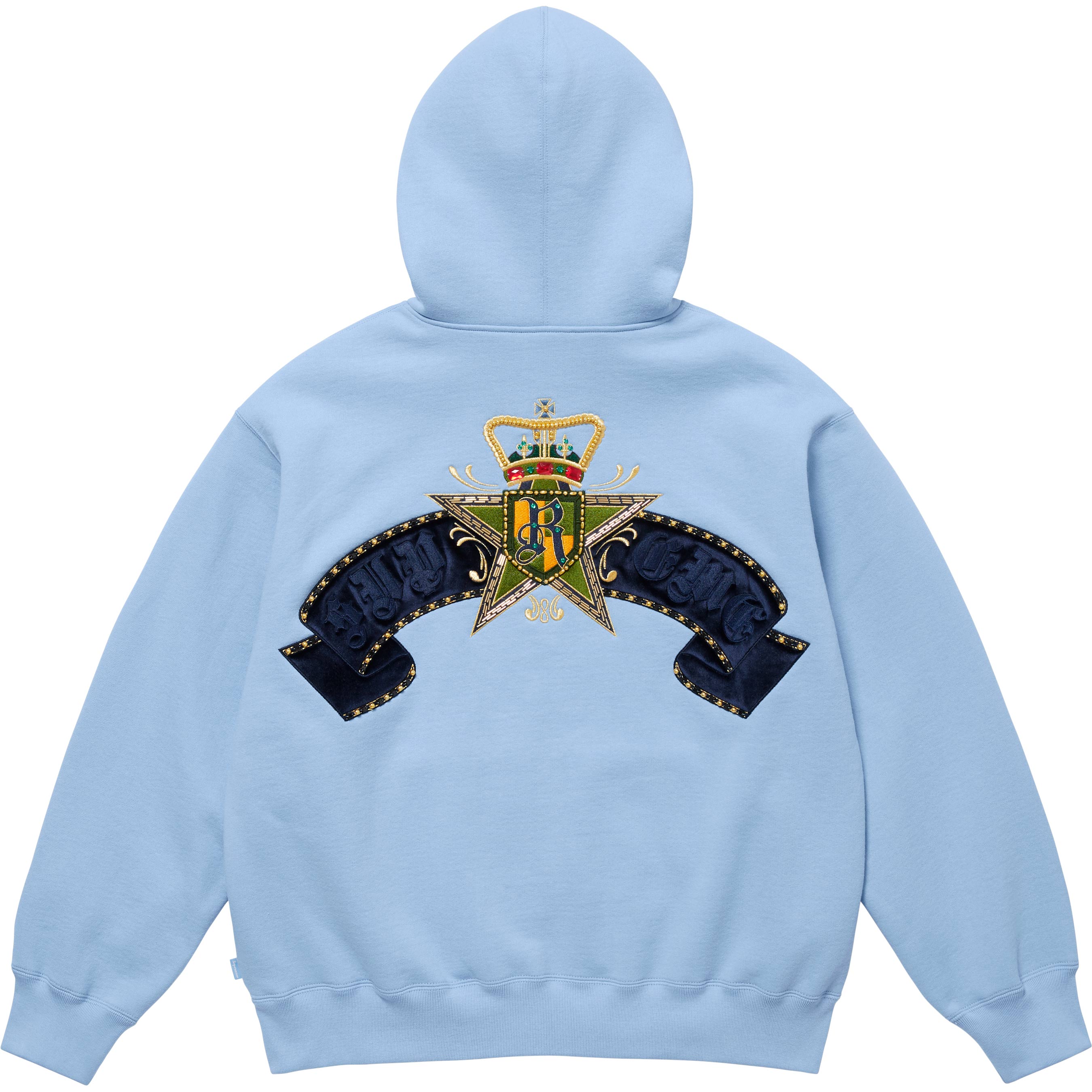 Crest Zip Up Hooded Sweatshirt