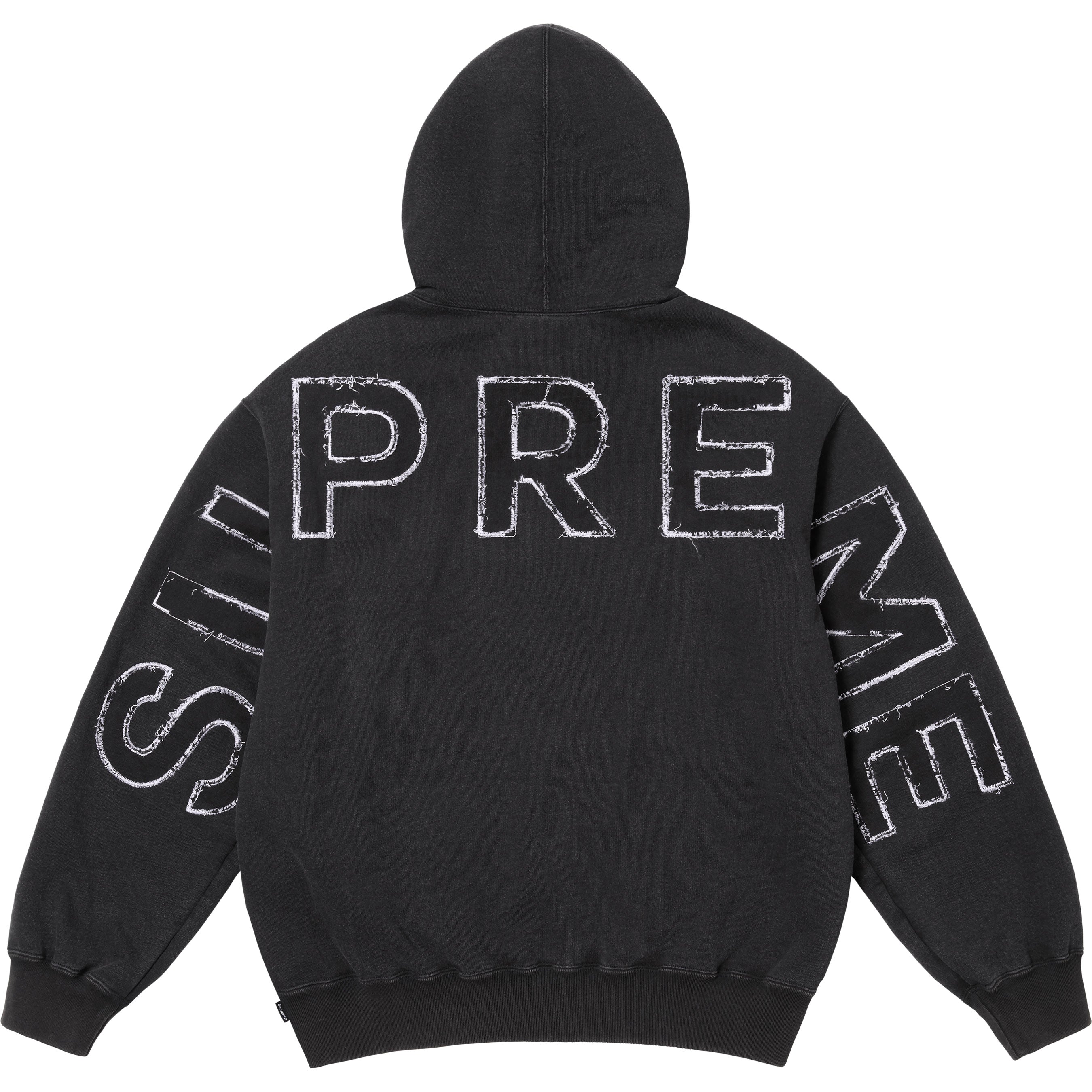 Frayed Hooded Sweatshirt
