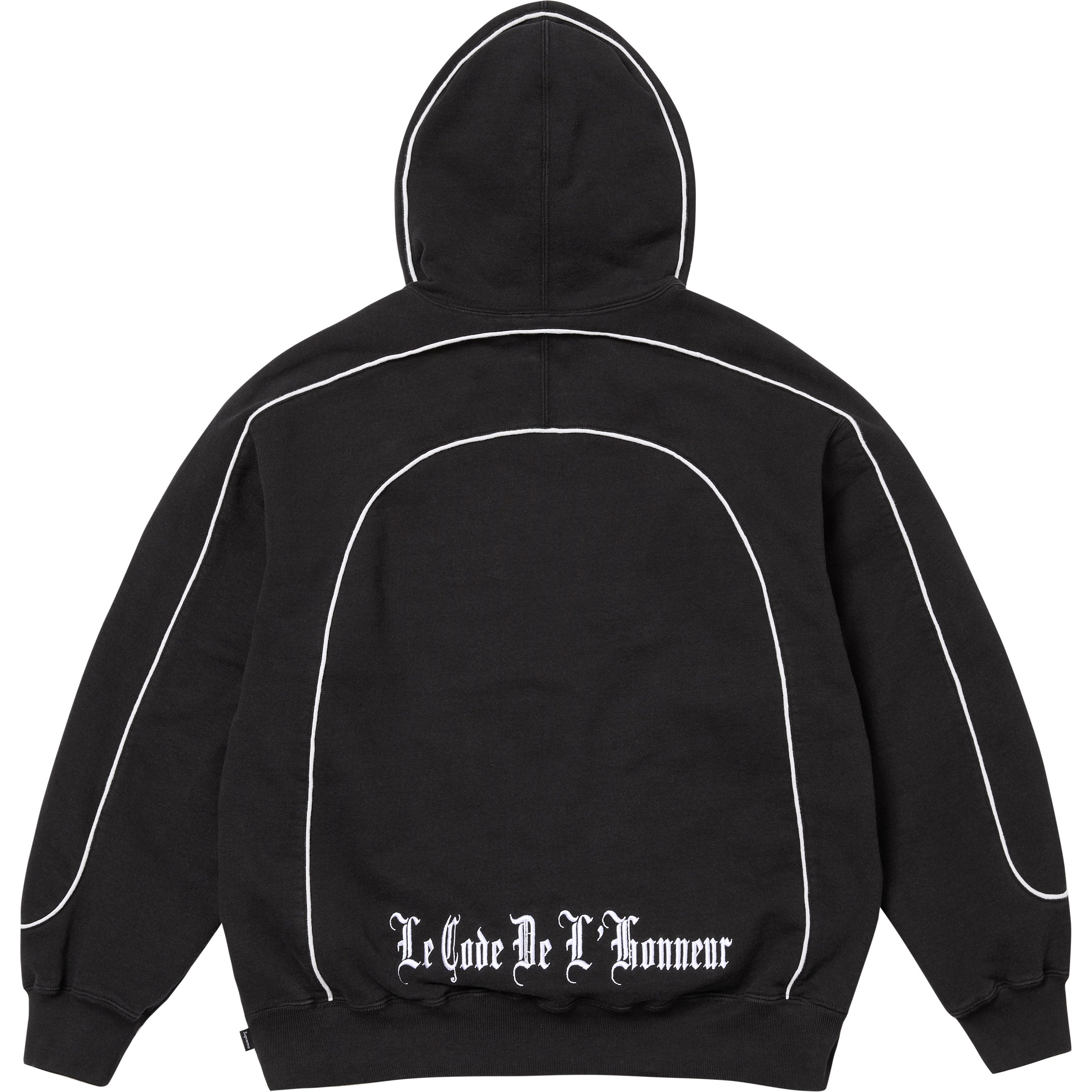 Curve Piping Hooded Sweatshirt