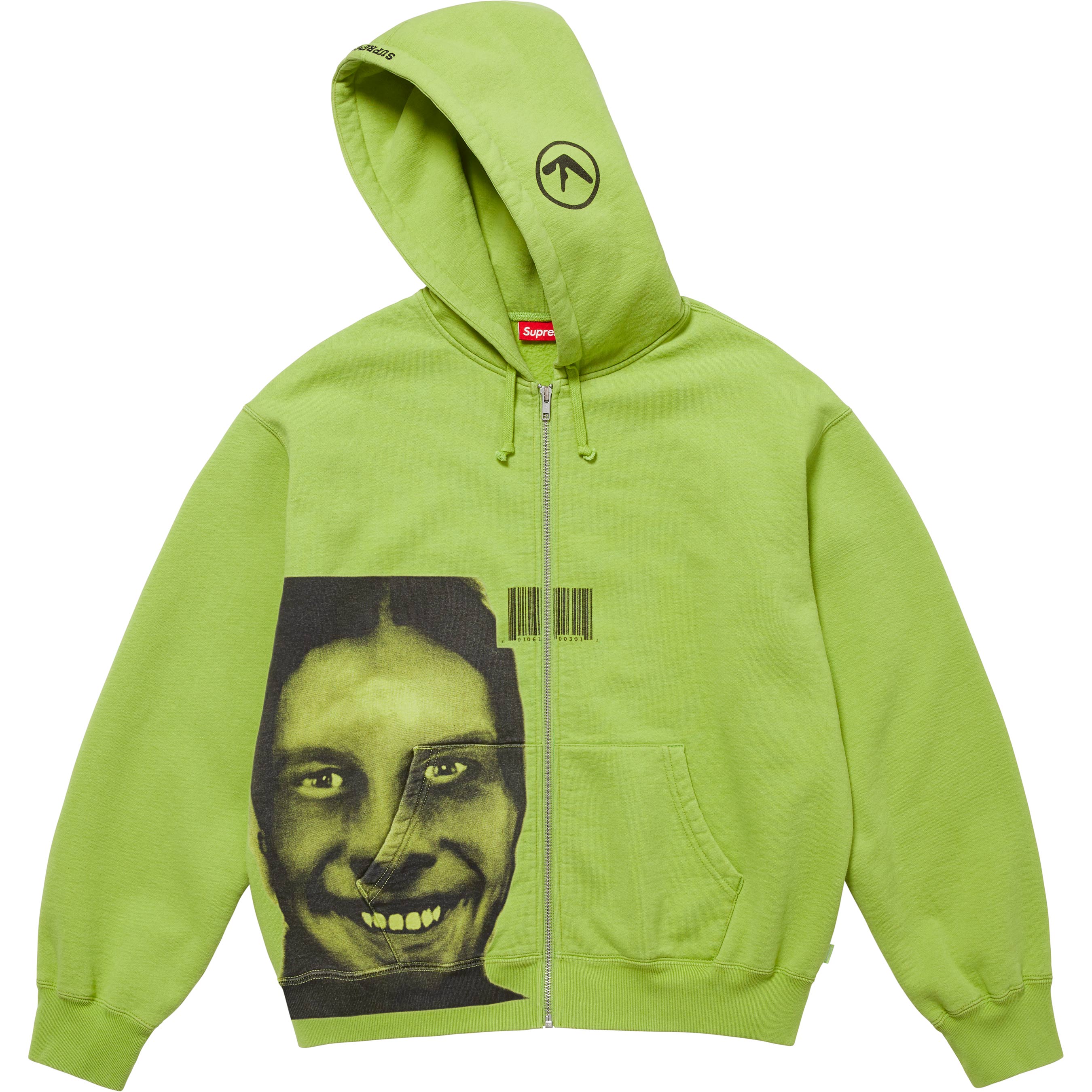 Supreme/Aphex Twin Zip Up Hooded Sweatshirt