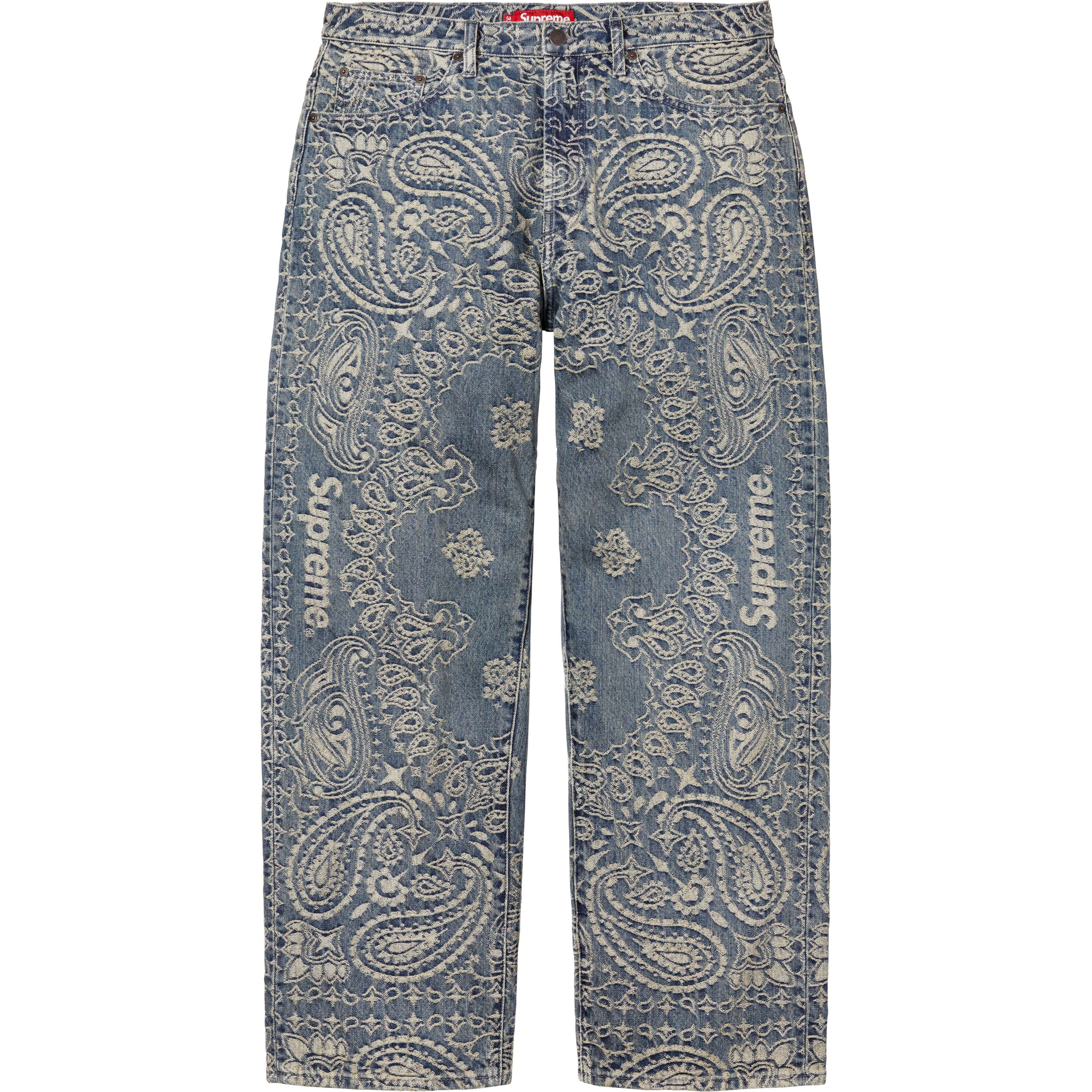 Bandana Jacquard Baggy Jean