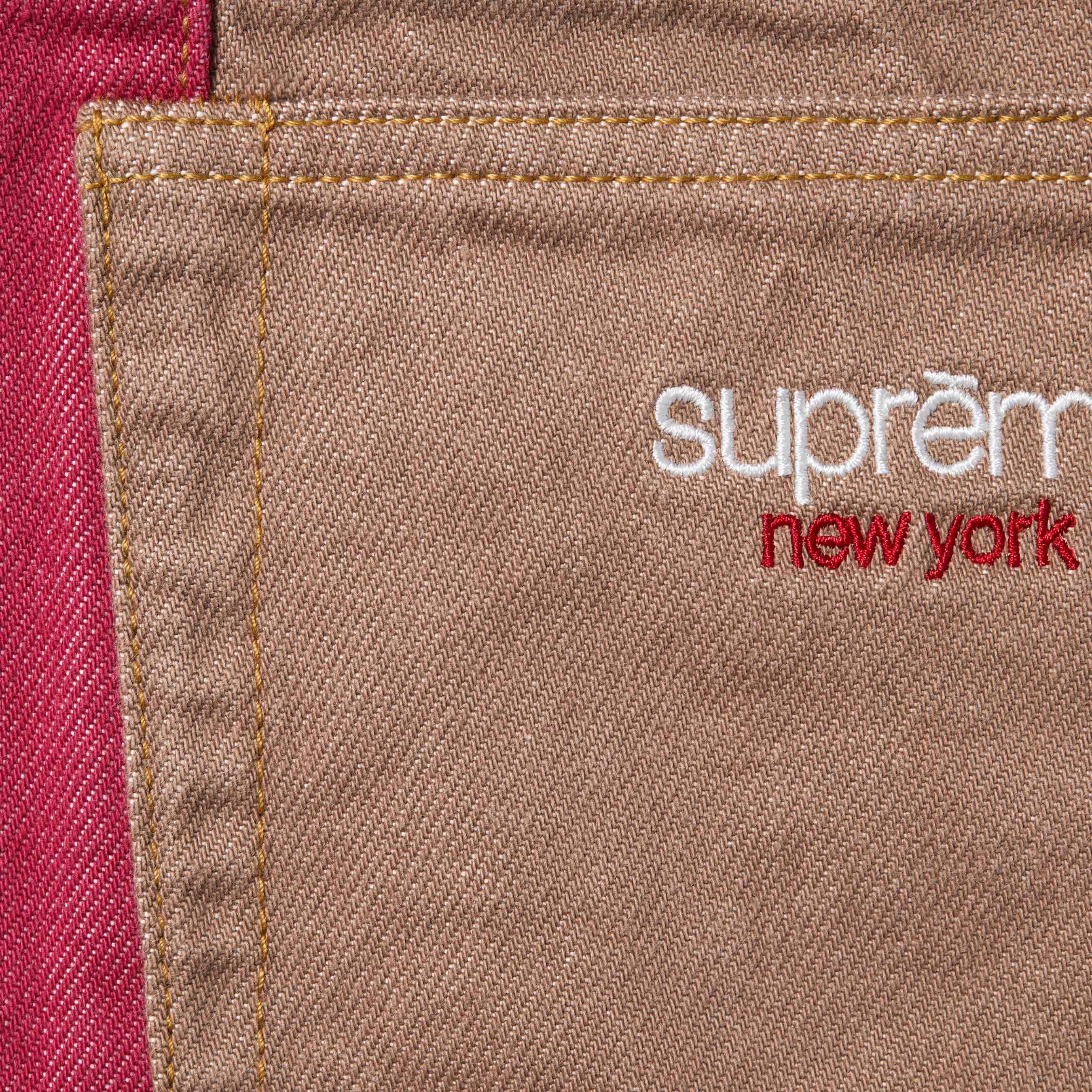 Paneled Stripe Baggy Jean
