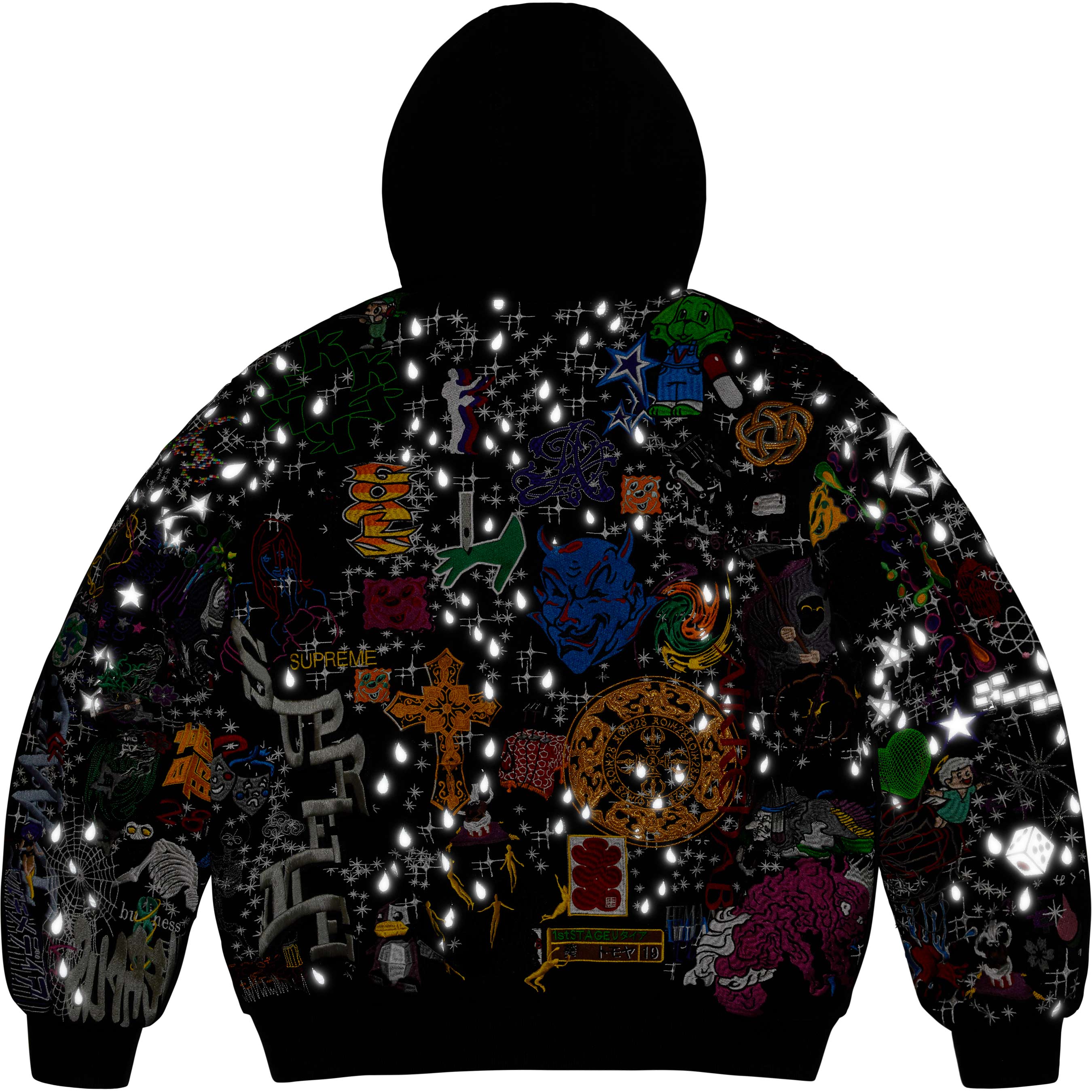 AOI Embroidered Hooded Work Jacket