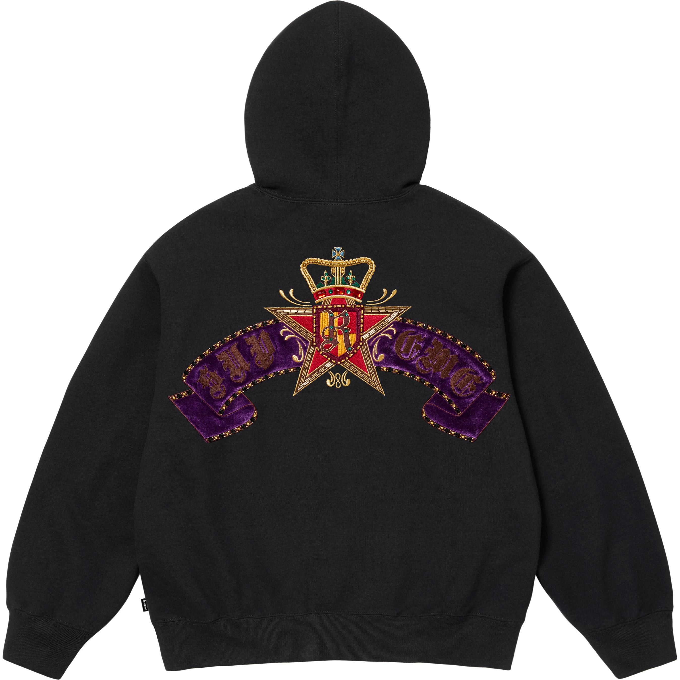 Crest Zip Up Hooded Sweatshirt