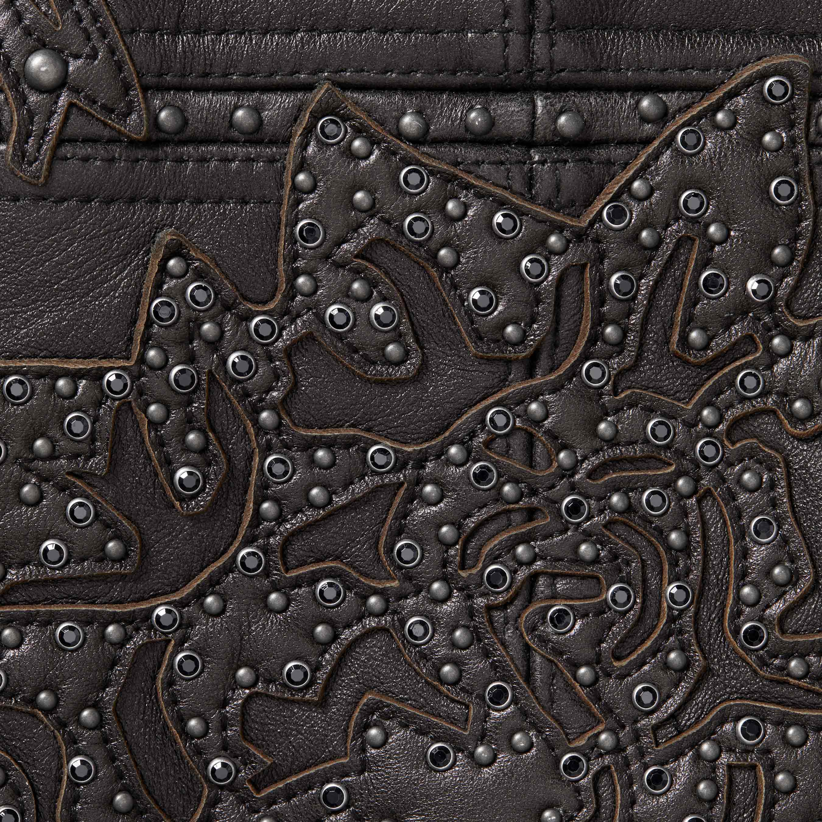 Studded Hooded Leather Jacket