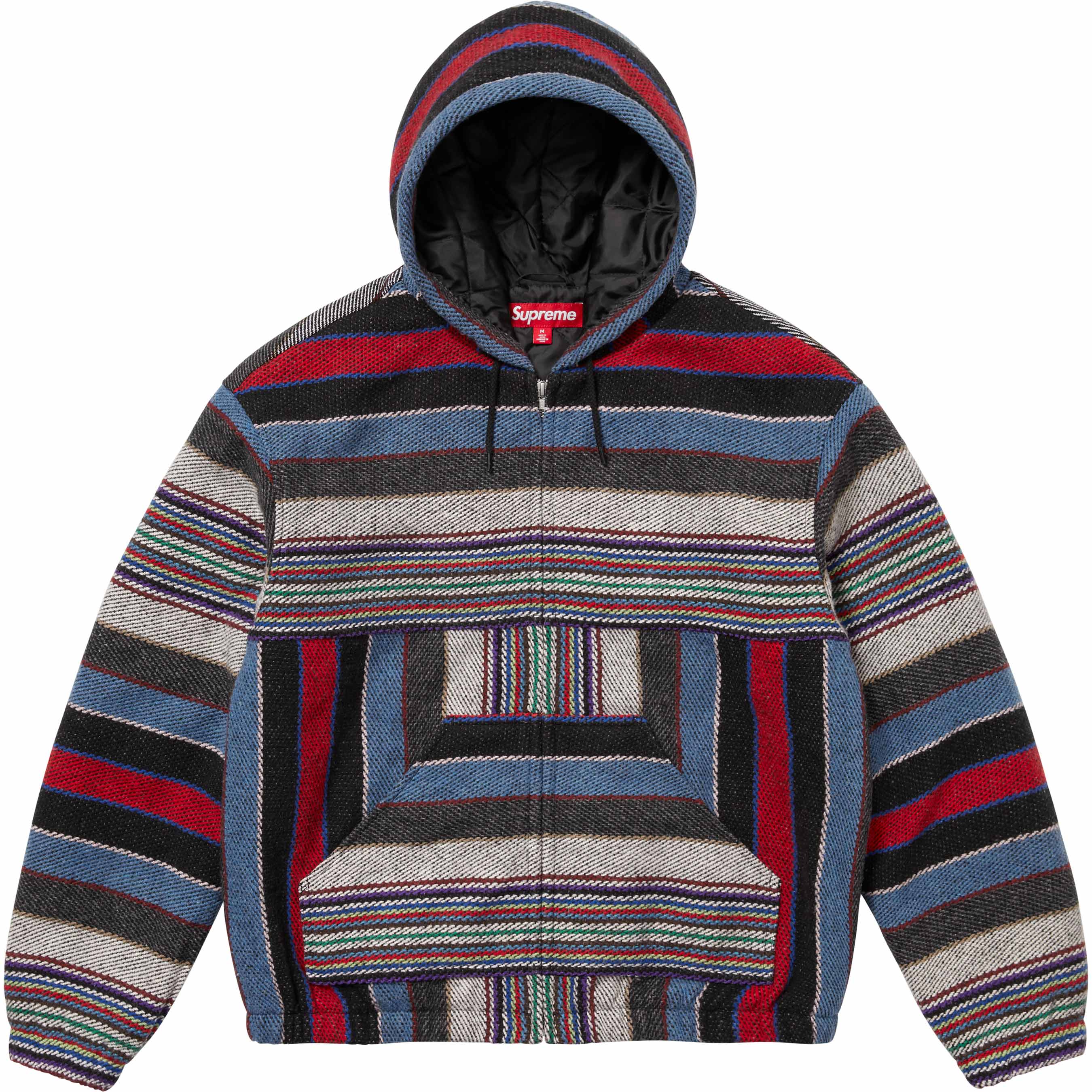 Woven Stripe Hooded Jacket
