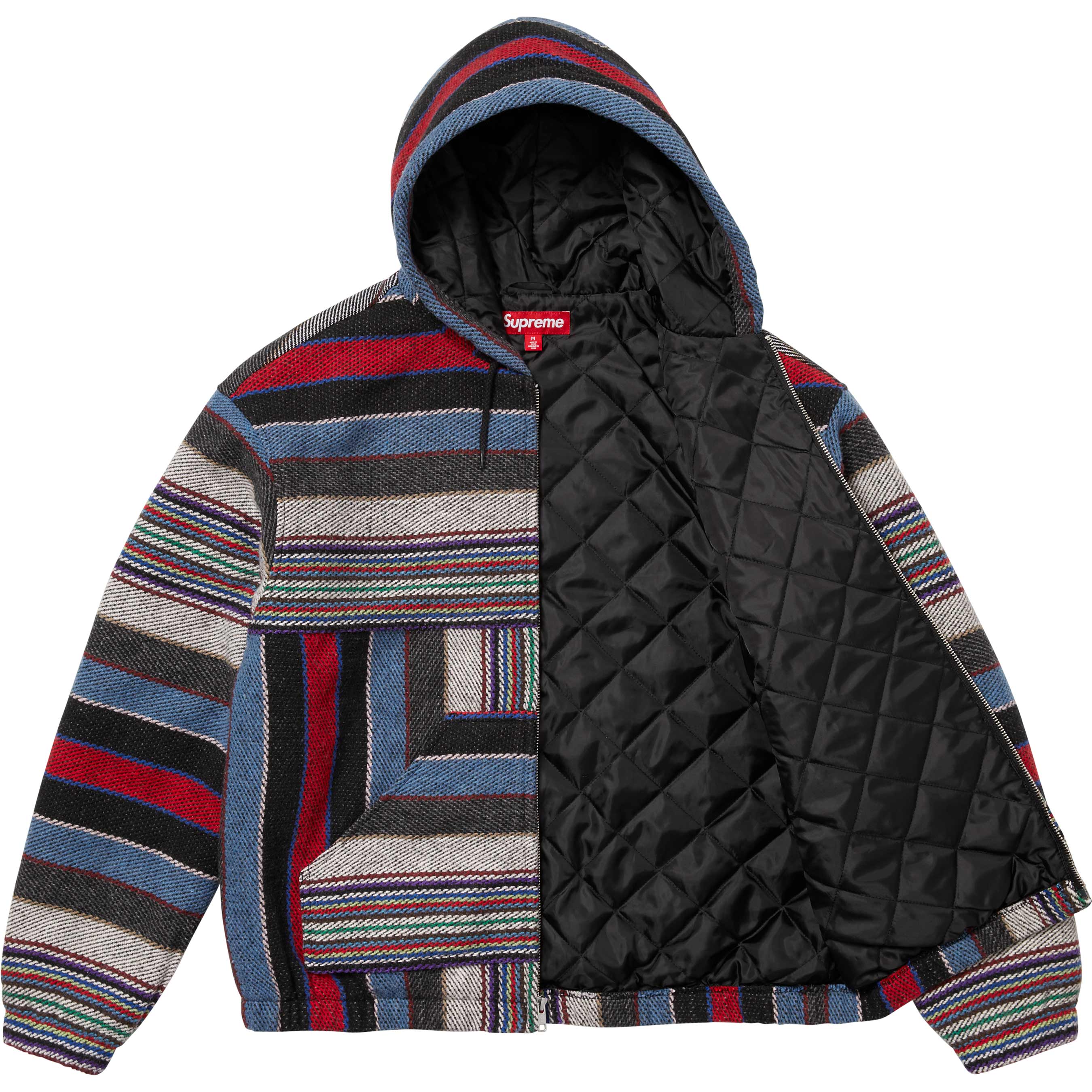 Woven Stripe Hooded Jacket