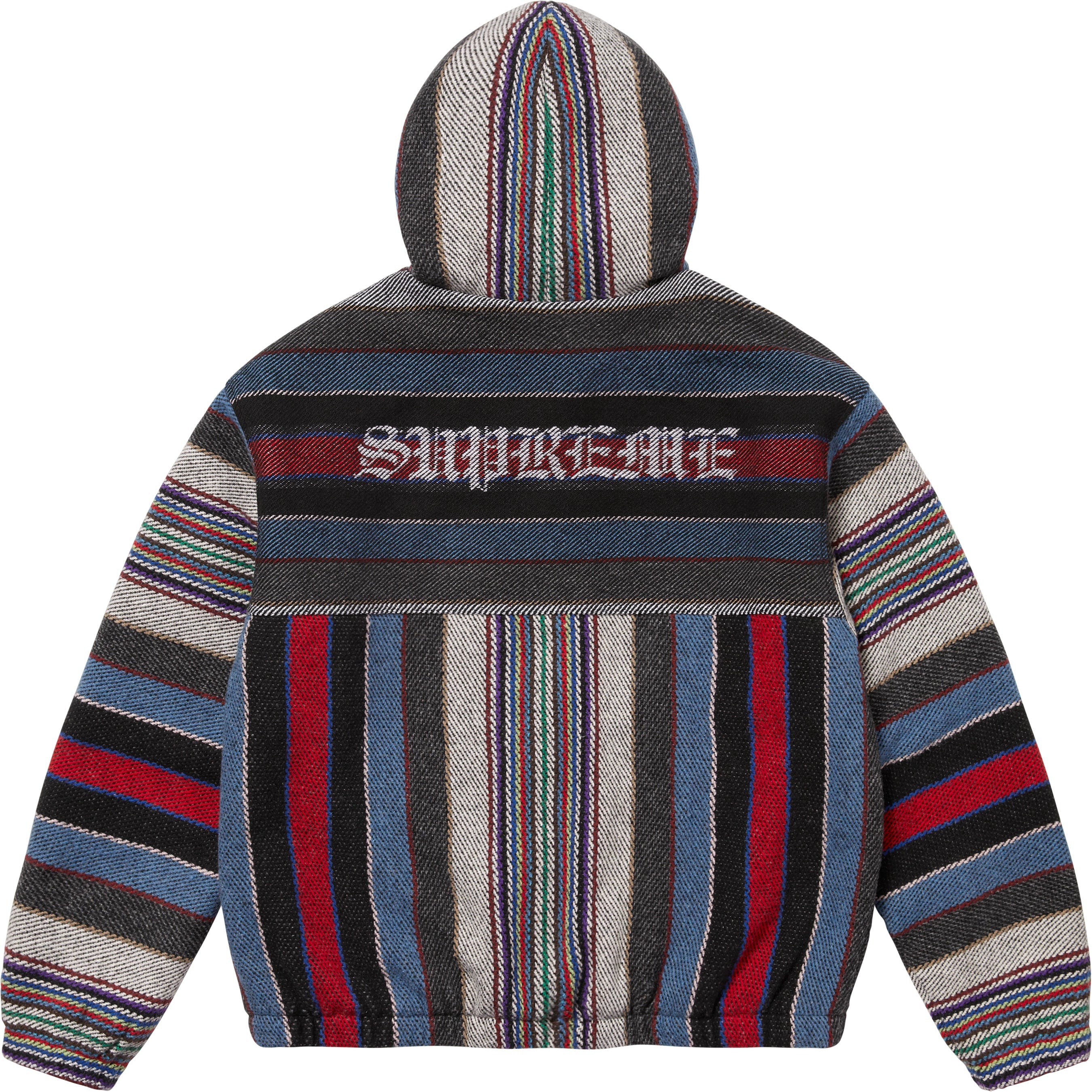 Woven Stripe Hooded Jacket