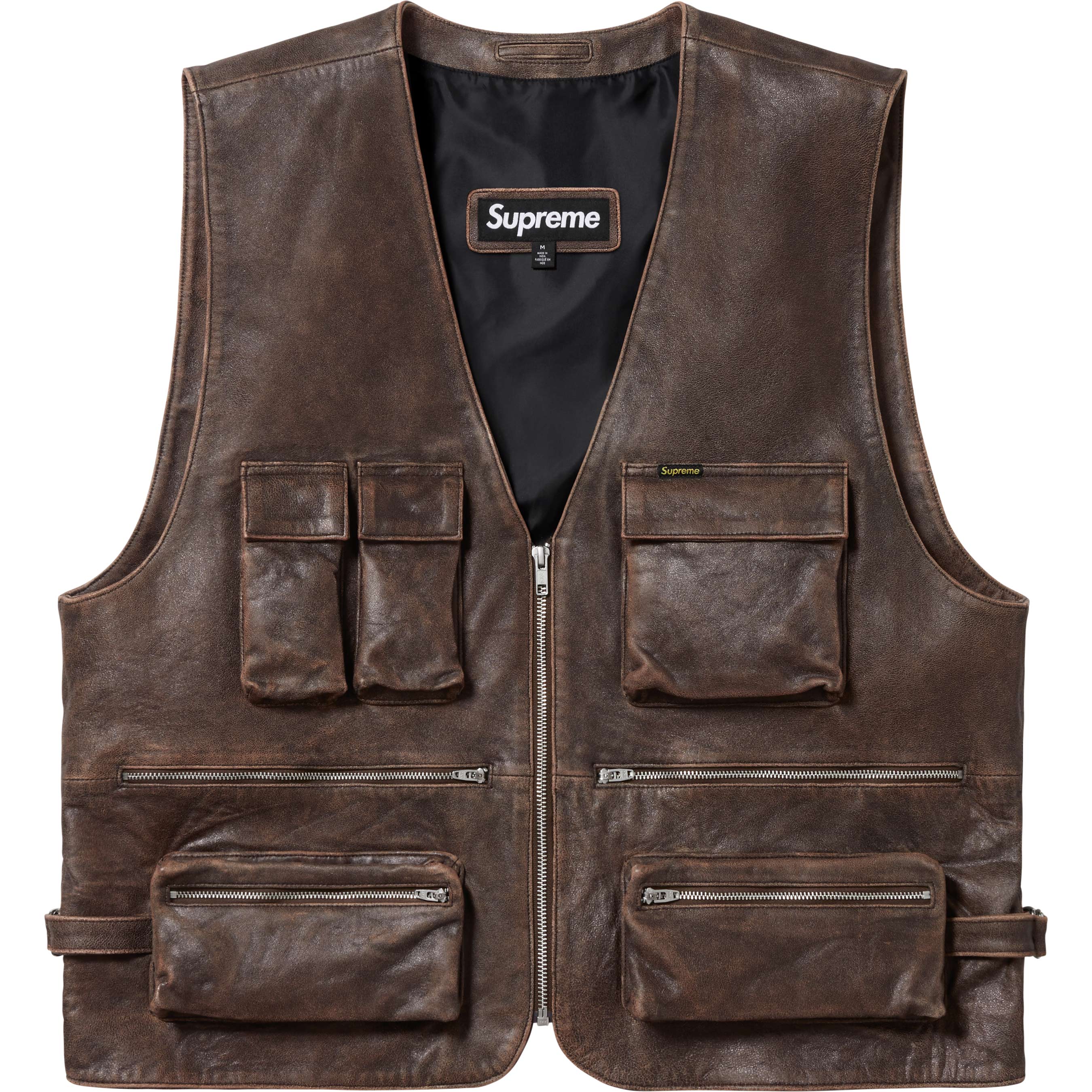 Leather Cargo Vest