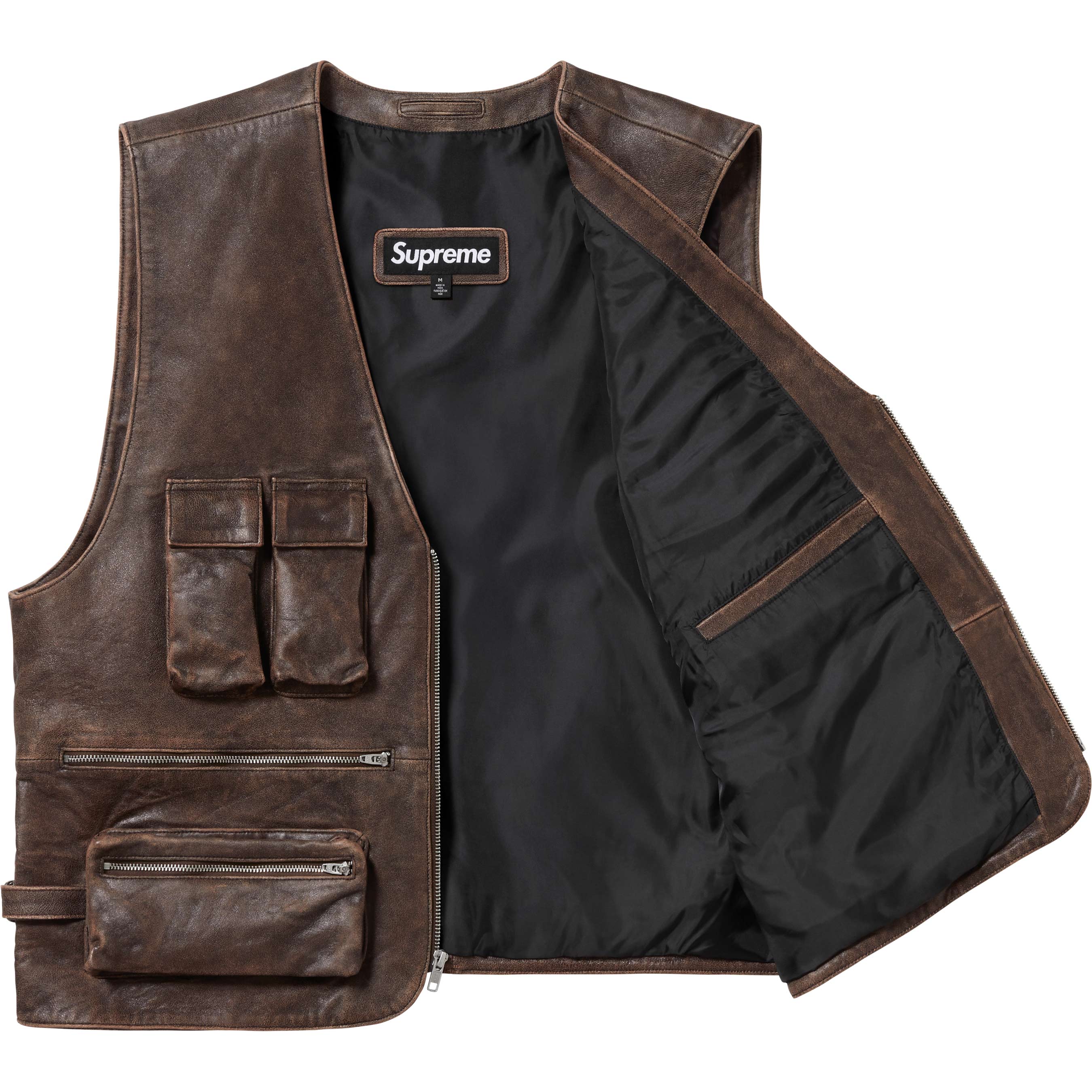 Leather Cargo Vest