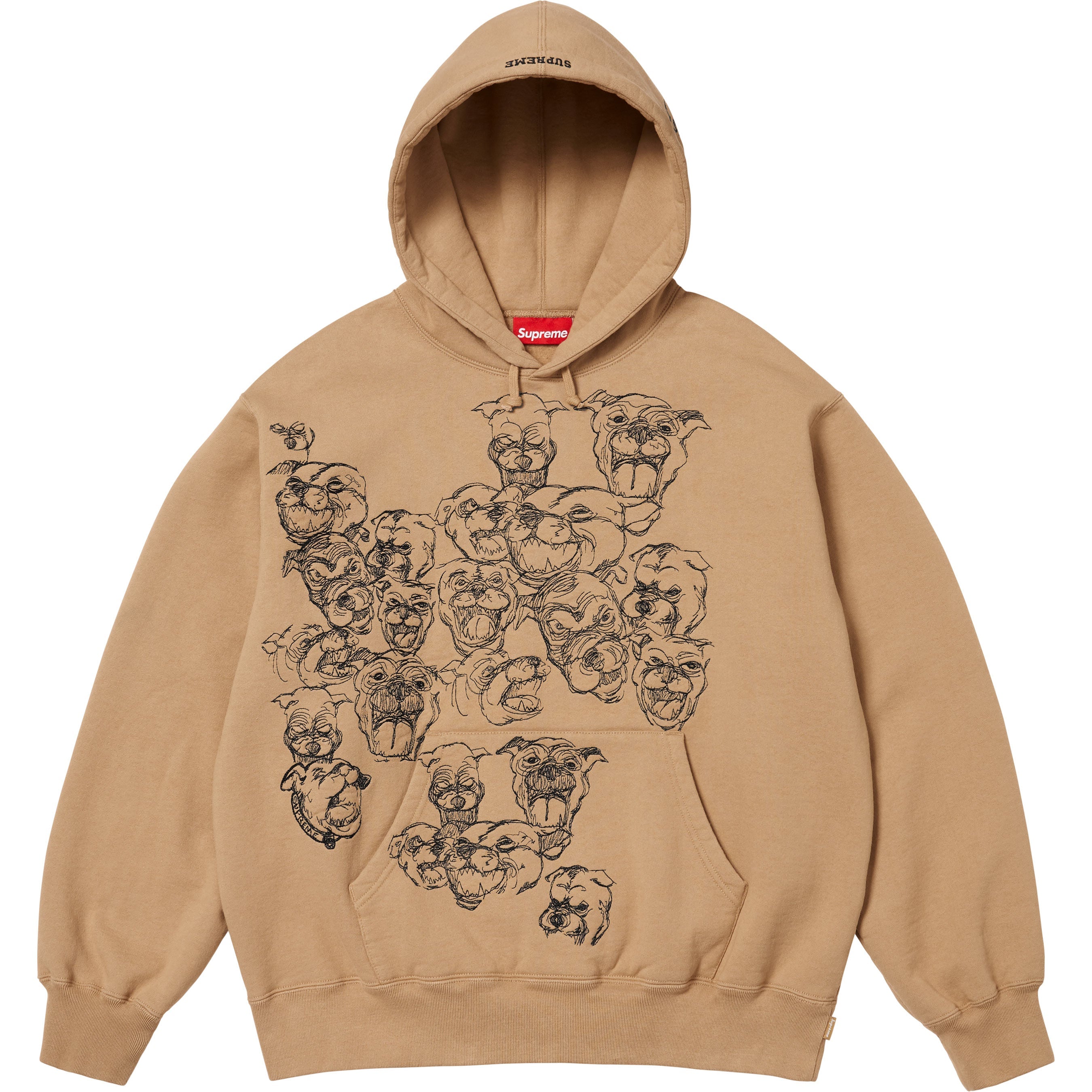 Pitbulls Embroidered Hooded Sweatshirt