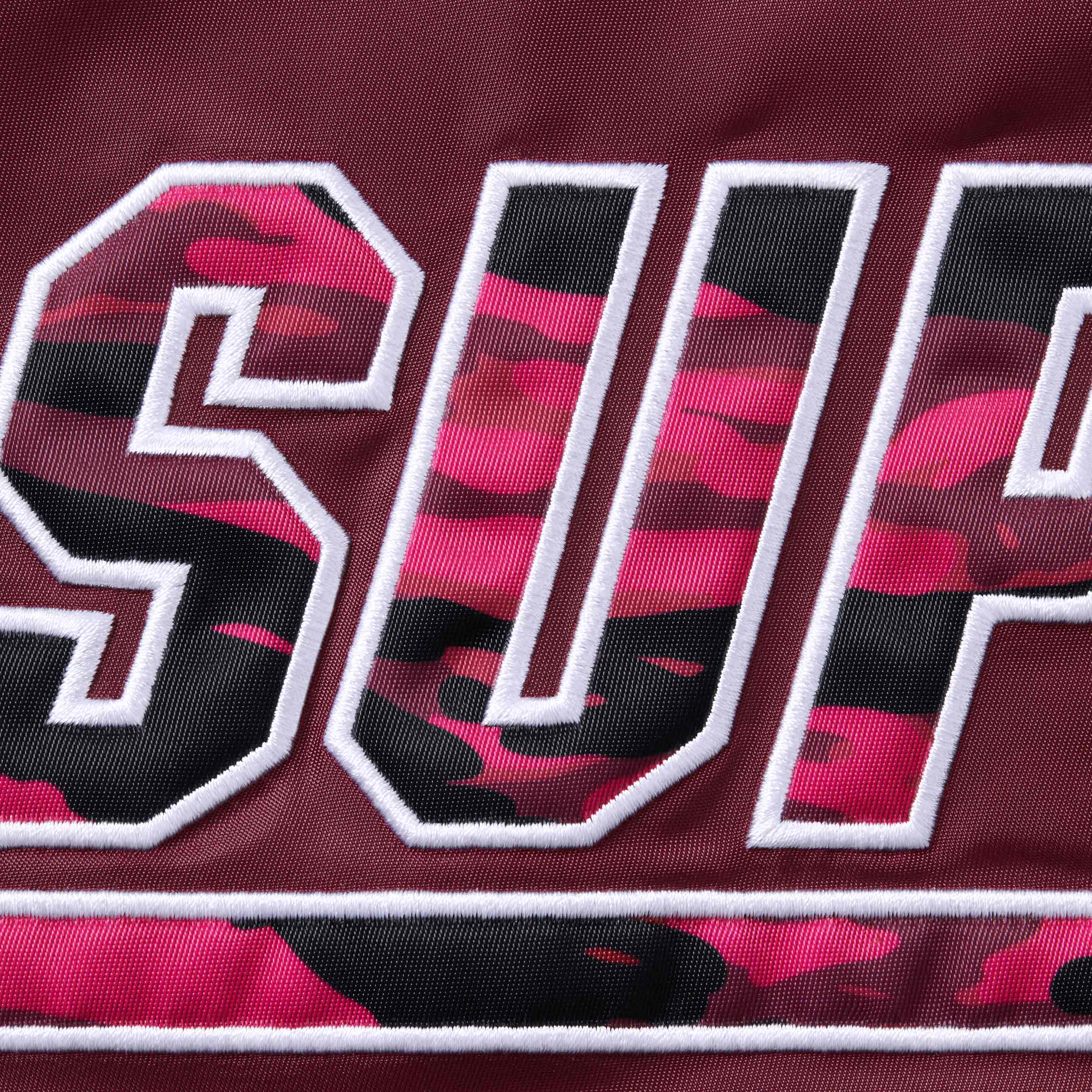 Supreme®/Mitchell & Ness® Camo Logo Varsity Jacket