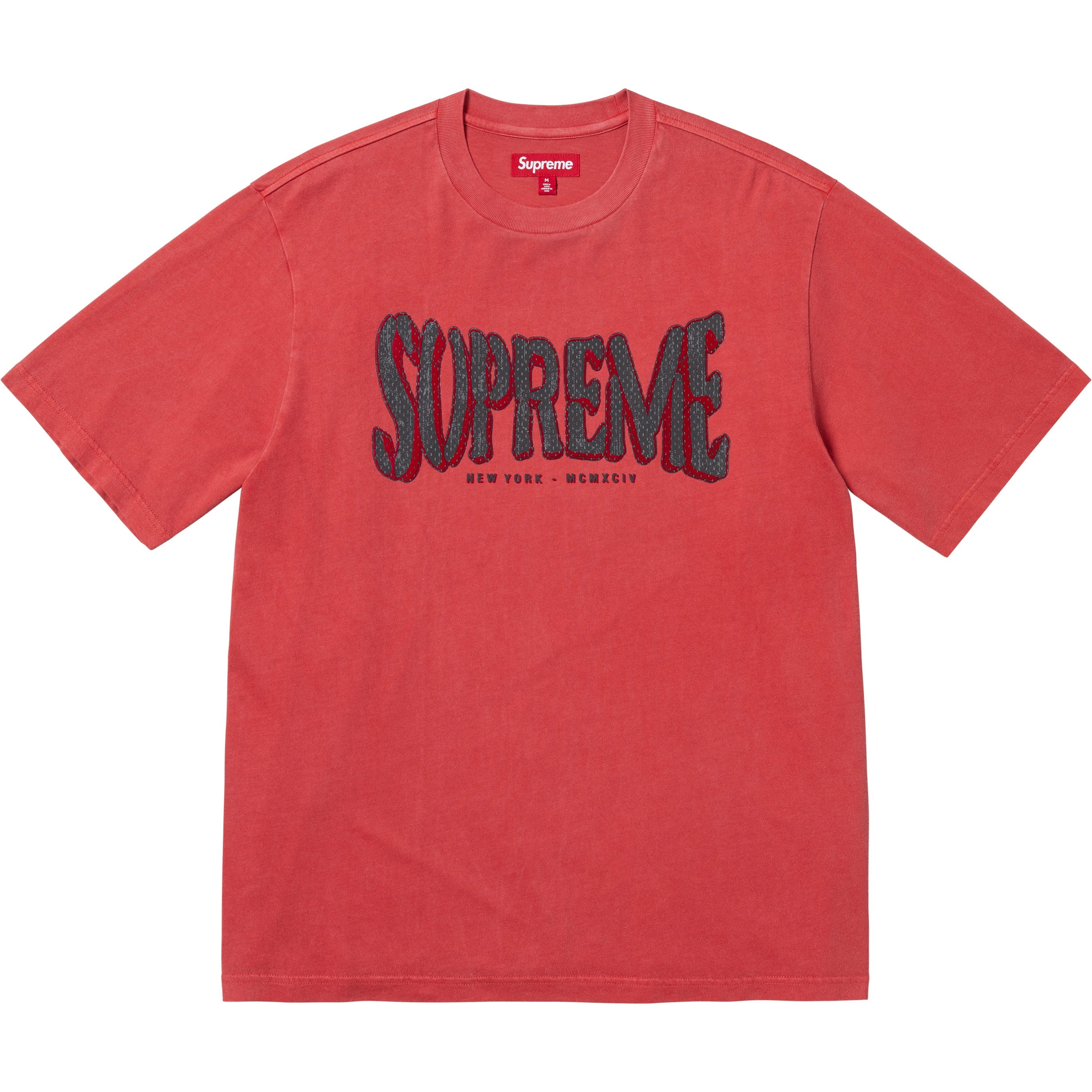 Flocked Washed S/S Top